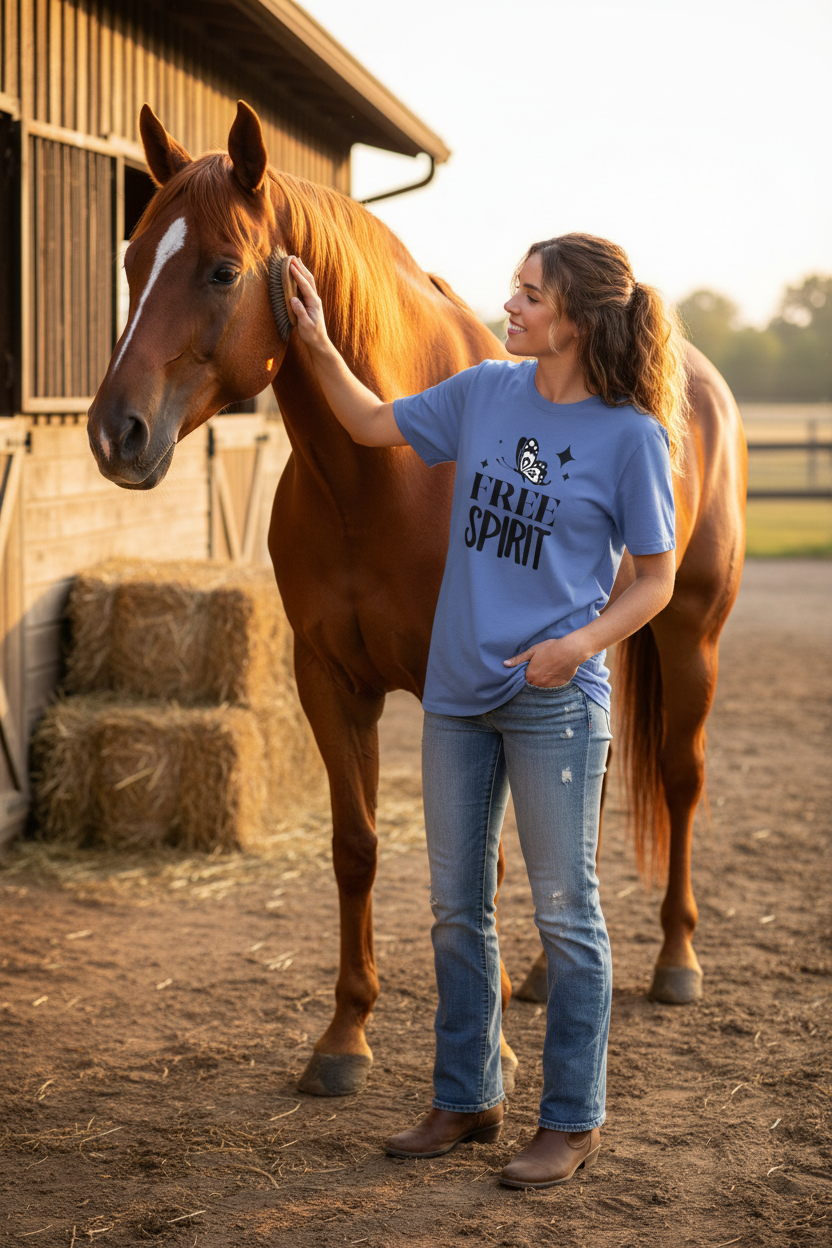Free Spirit Butterfly T‑Shirt — Boho Casual Graphic Tee
