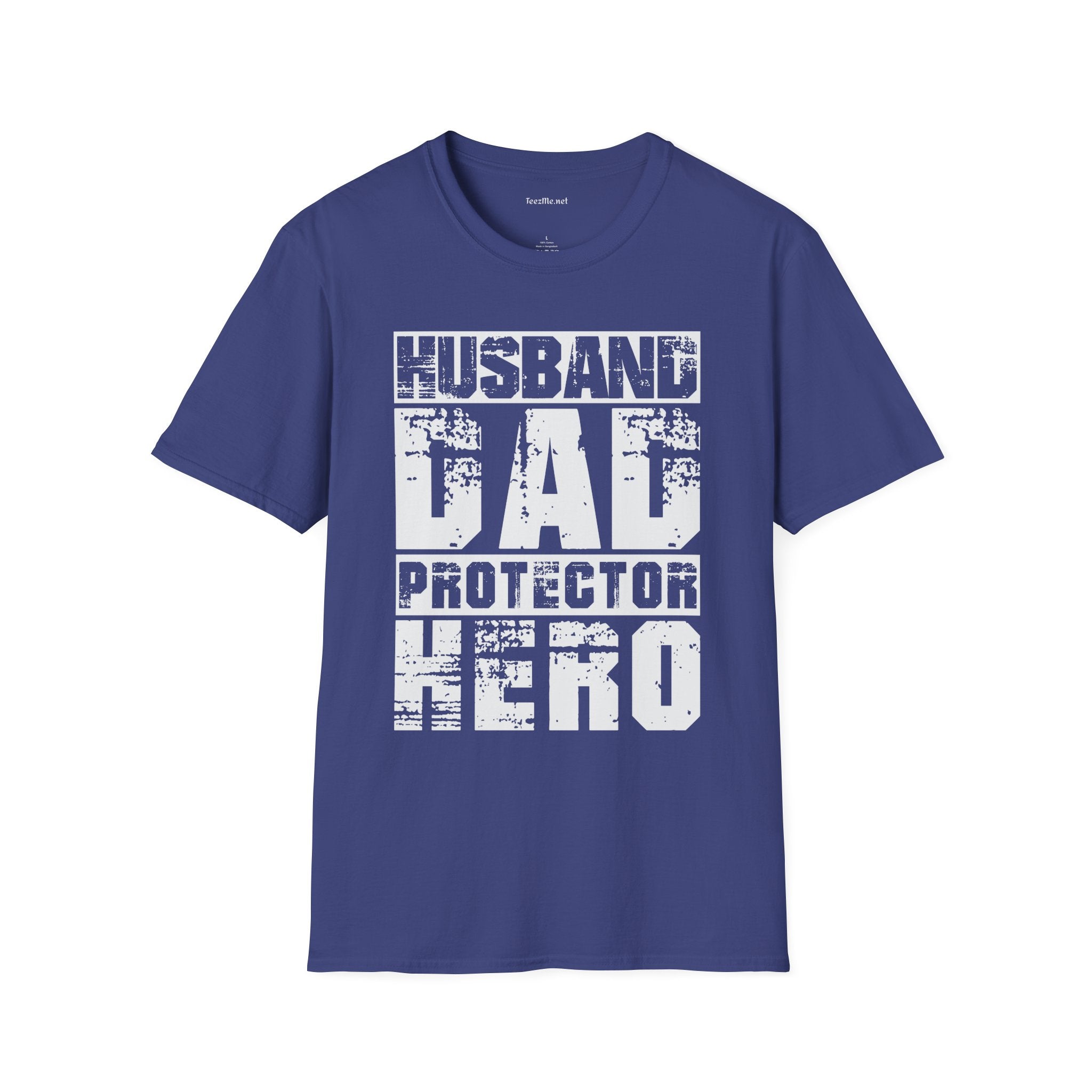 Husband Dad Protector Hero Unisex Soft Style T-Shirt 100% Cotton Graphic