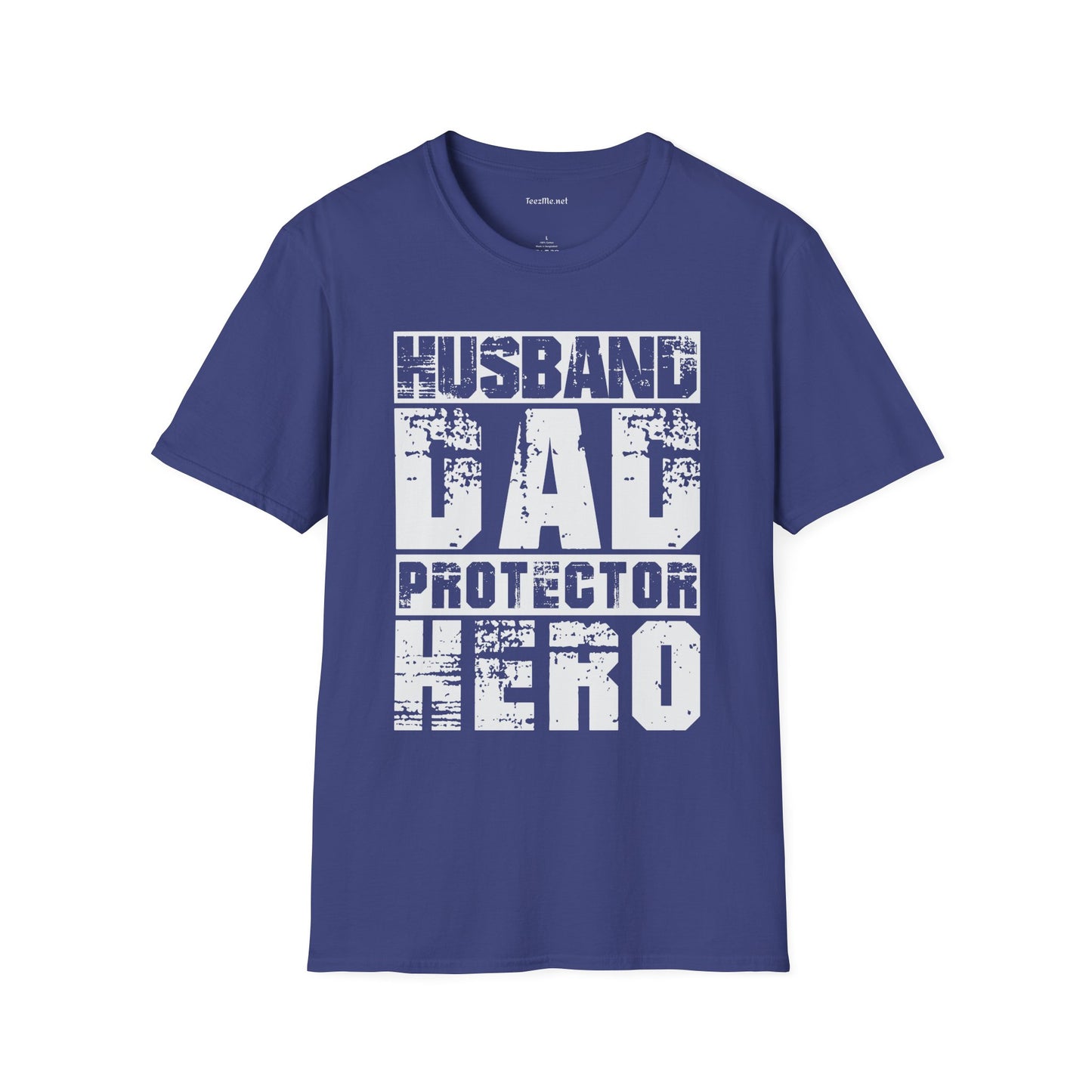 Husband Dad Protector Hero Unisex Soft Style T-Shirt 100% Cotton Graphic