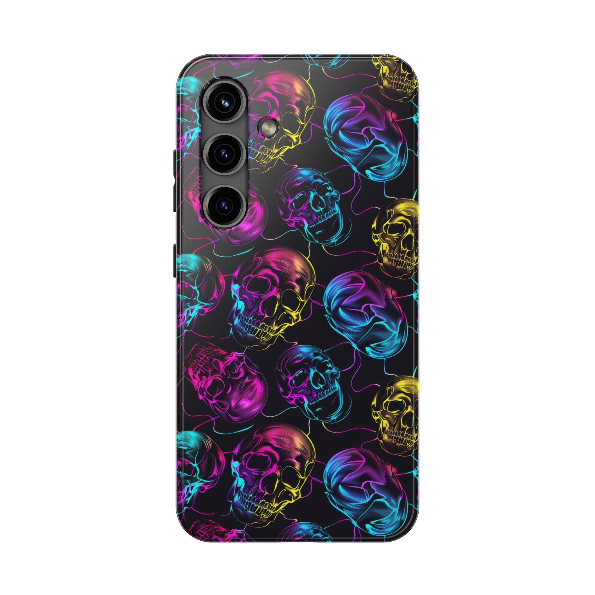 Neon Skull Cell Phone Case Tough Phone Cases