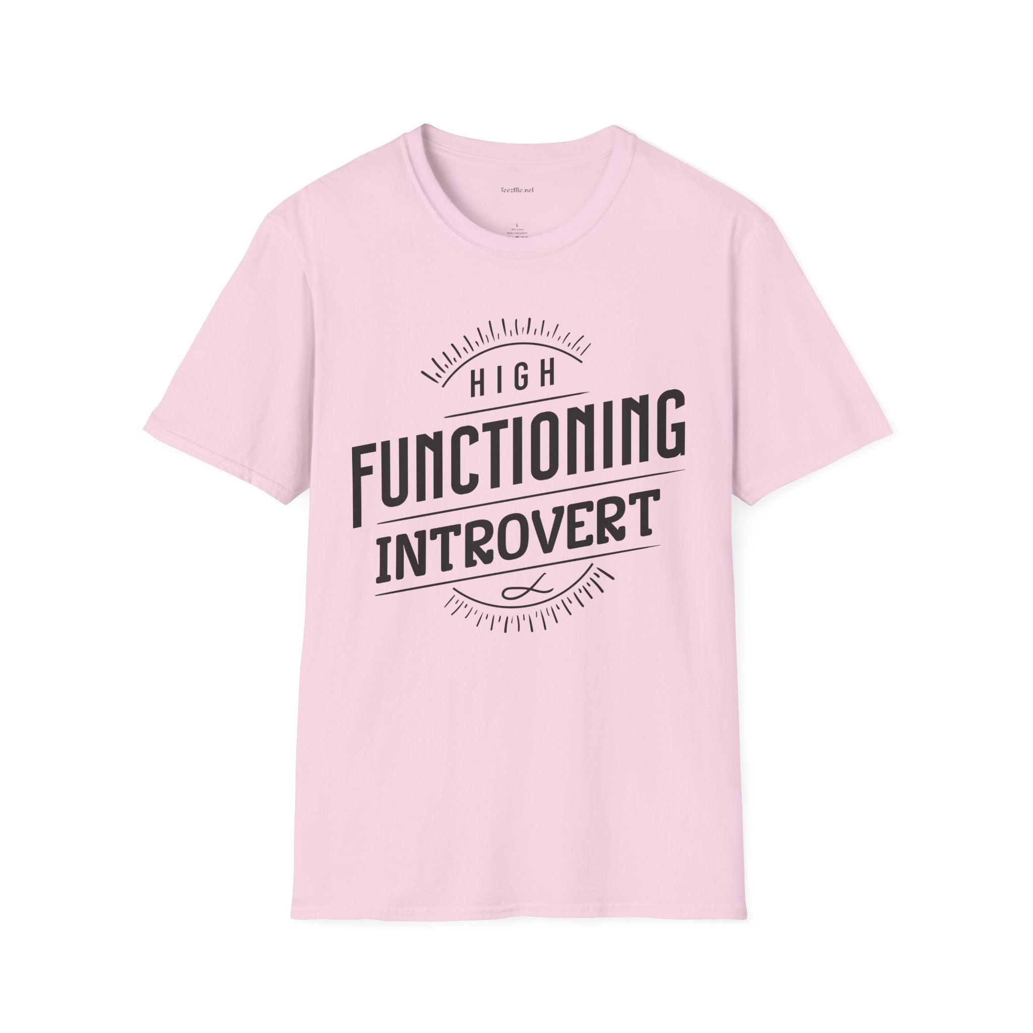 Functioning Introvert - Unisex Softstyle T-Shirt 100% Cotton Graphic