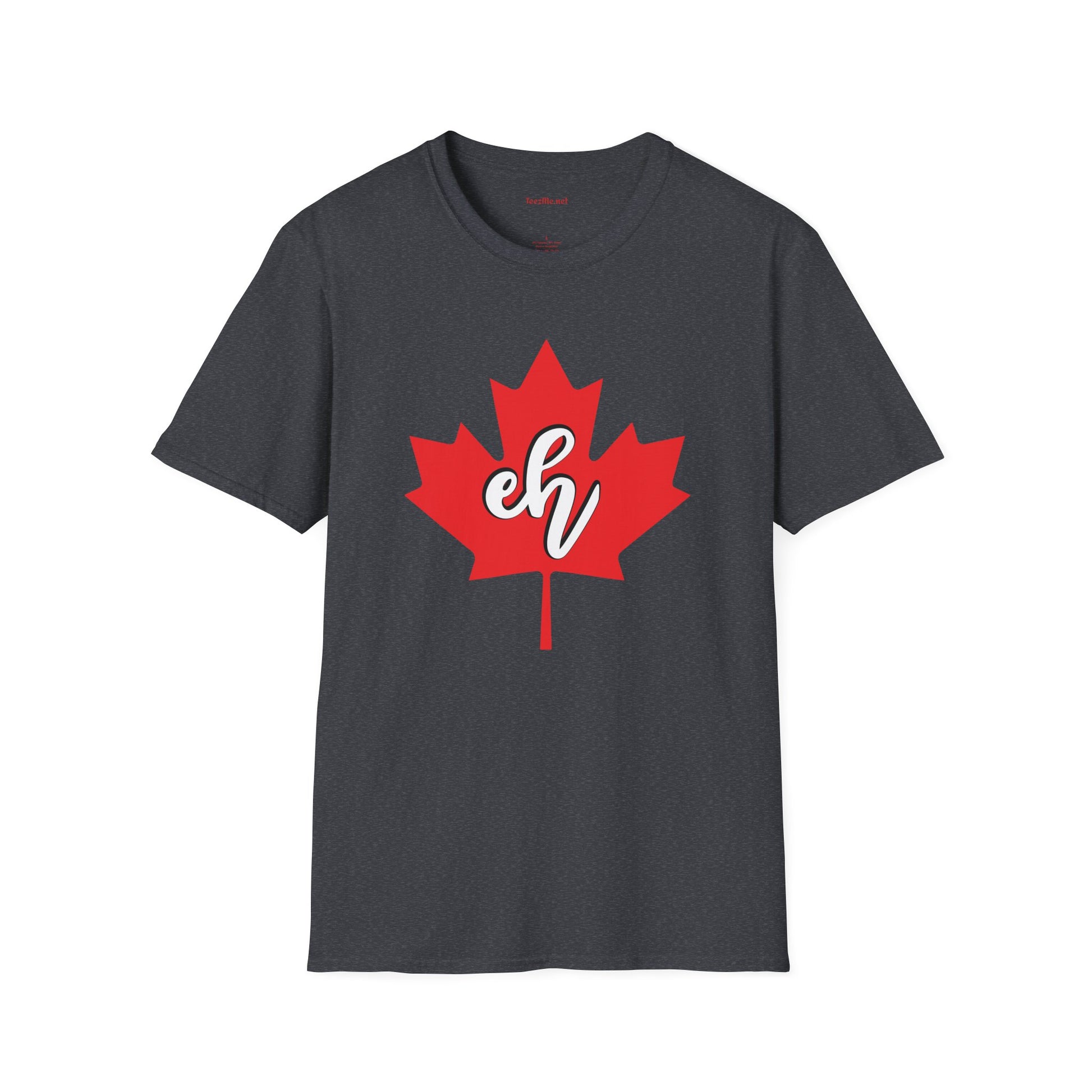 Eh (red maple leaf) 01 Unisex Softstyle T-Shirt 100% Cotton Graphic