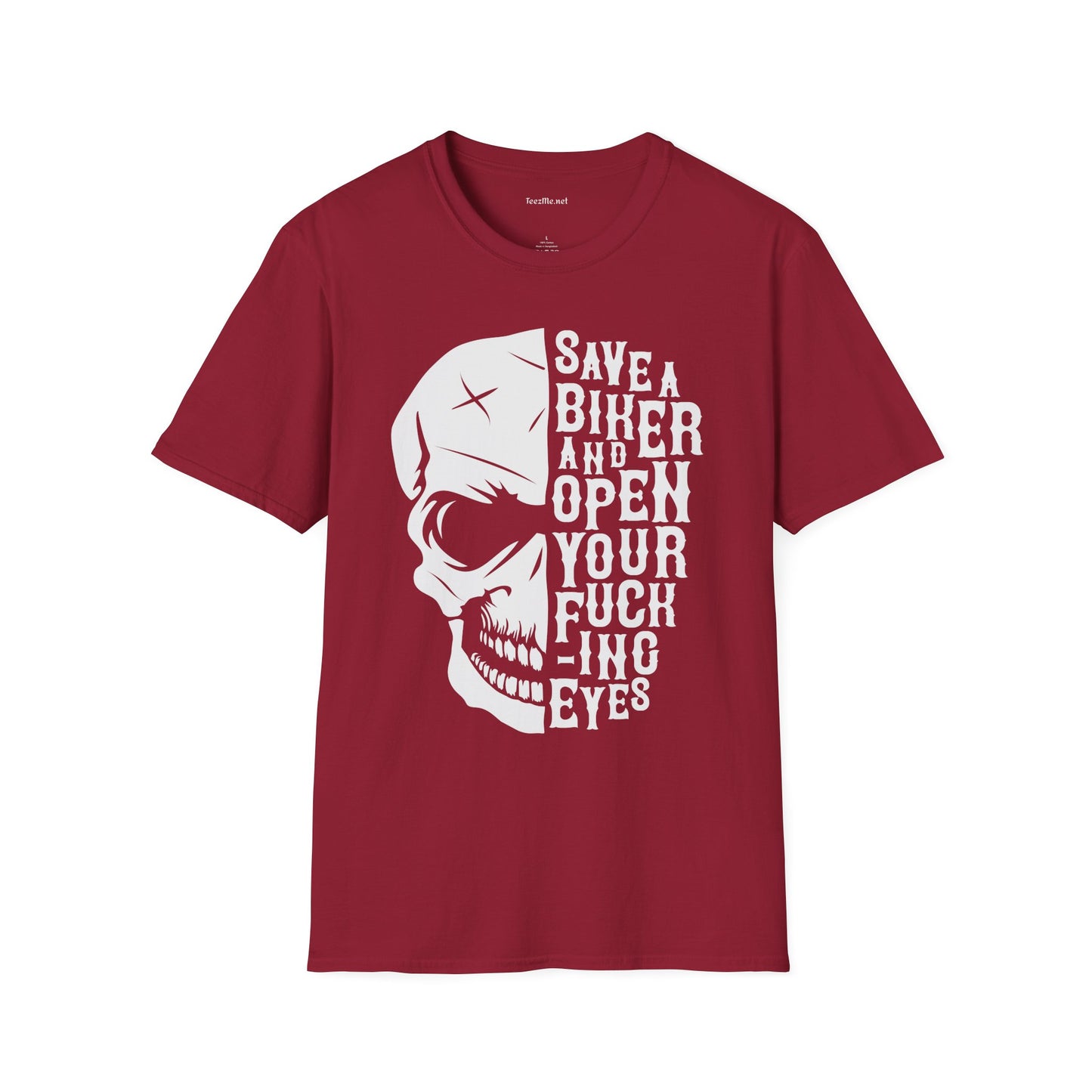 Save a Biker Unisex Softstyle T-Shirt 100% Cotton Graphic