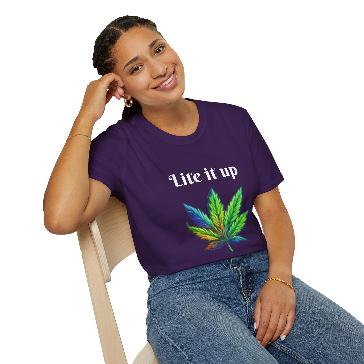 Lite it up - Unisex Softstyle T-Shirt 100% Cotton Graphic