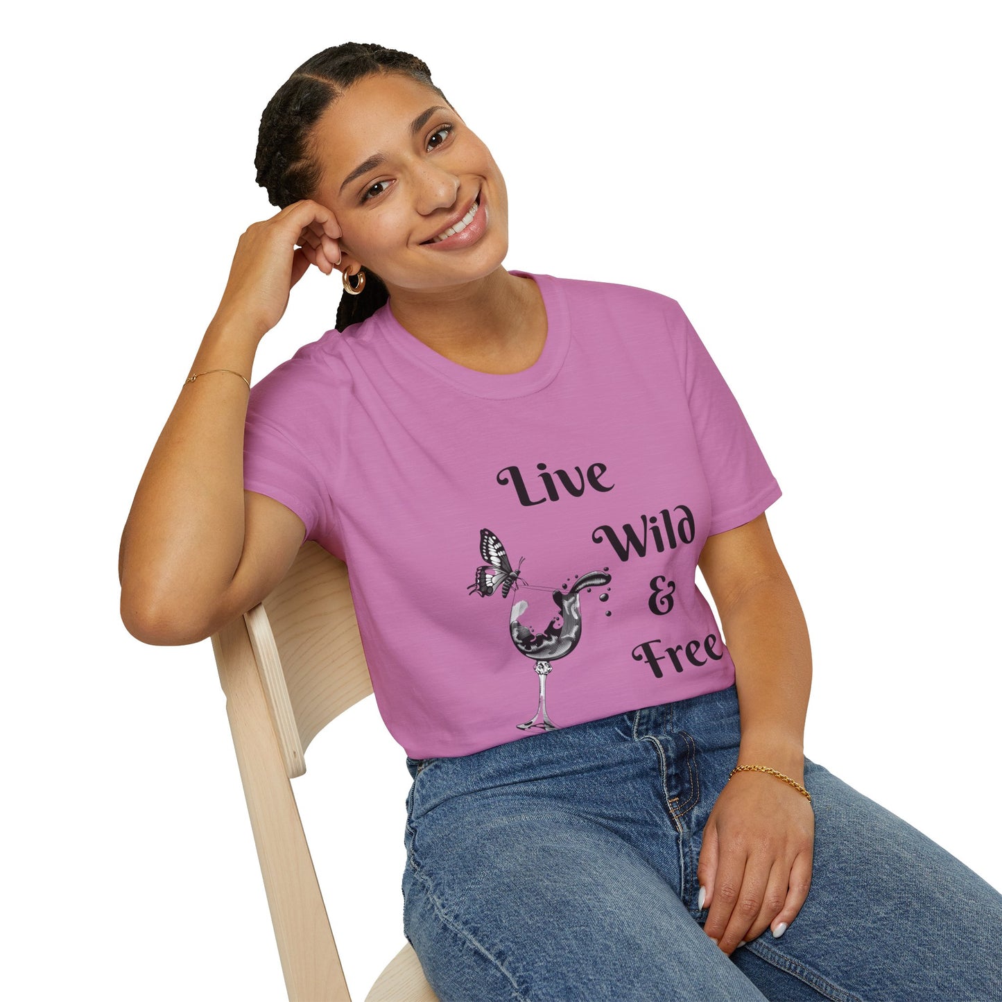 Live Wild & Free -  Unisex Softstyle T-Shirt 100% Cotton Graphic
