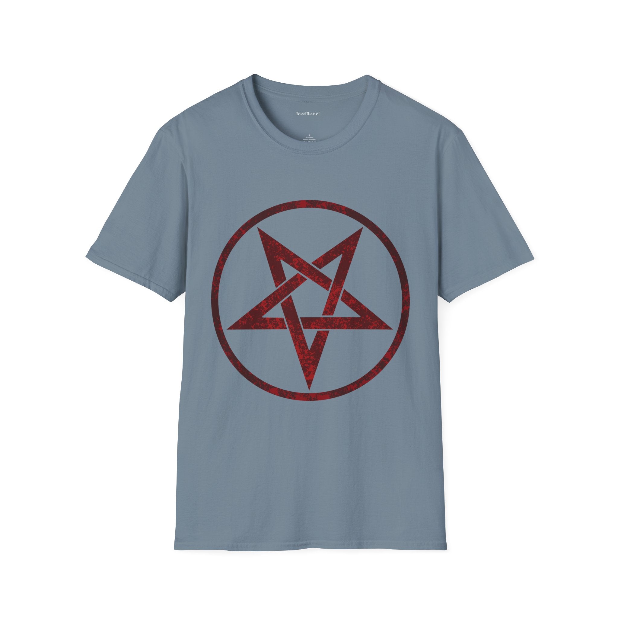 Red Pentagram 01 Unisex SoftStyle T-Shirt 100% Cotton Graphic