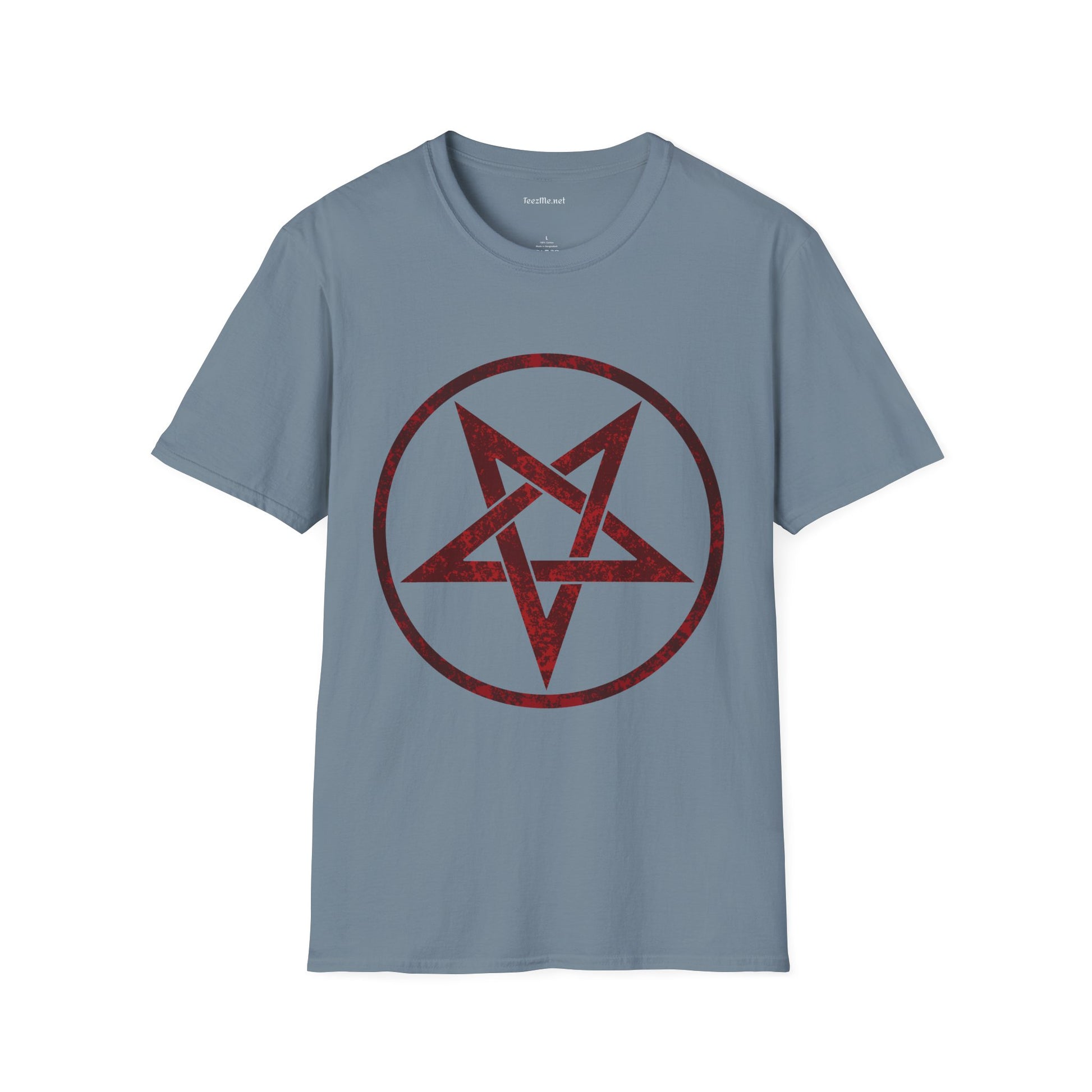 Red Pentagram 01 Unisex SoftStyle T-Shirt 100% Cotton Graphic