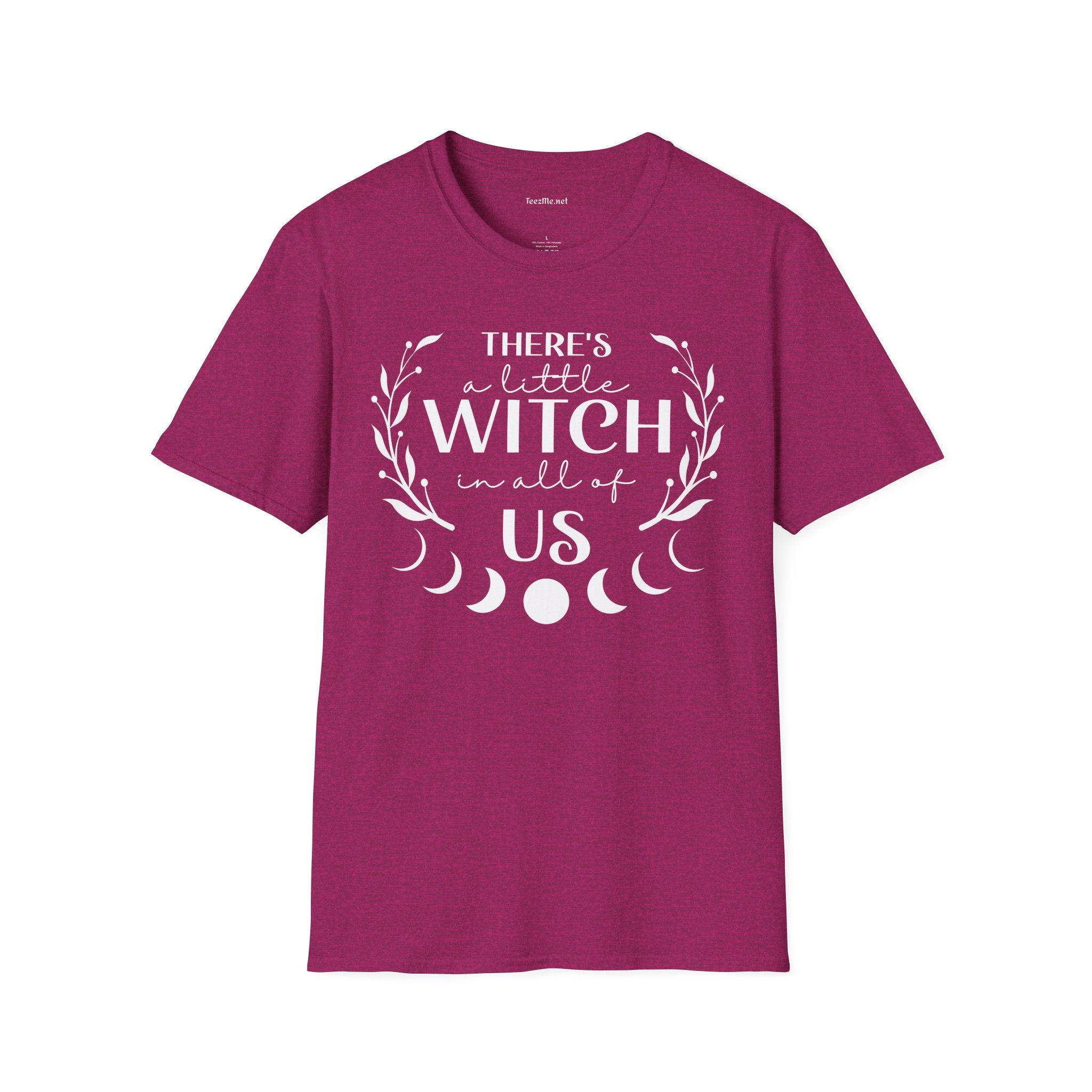 There's a Little Witch in All of Us Unisex Softstyle T-Shirt 100% Cotton Graphic