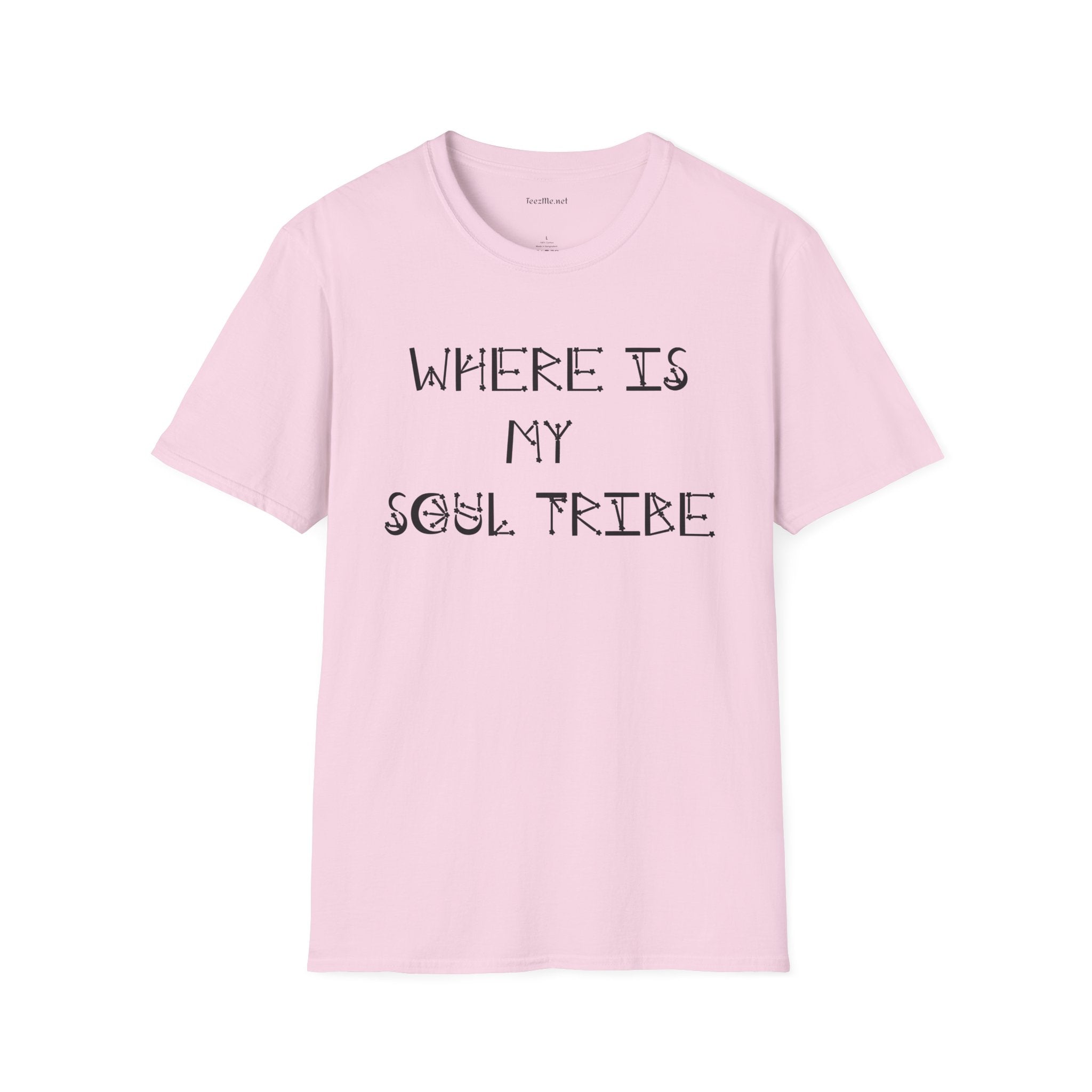 Where Is My Soul Tribe (Stars) Unisex Soft Style T-Shirt 100% Cotton Graphic