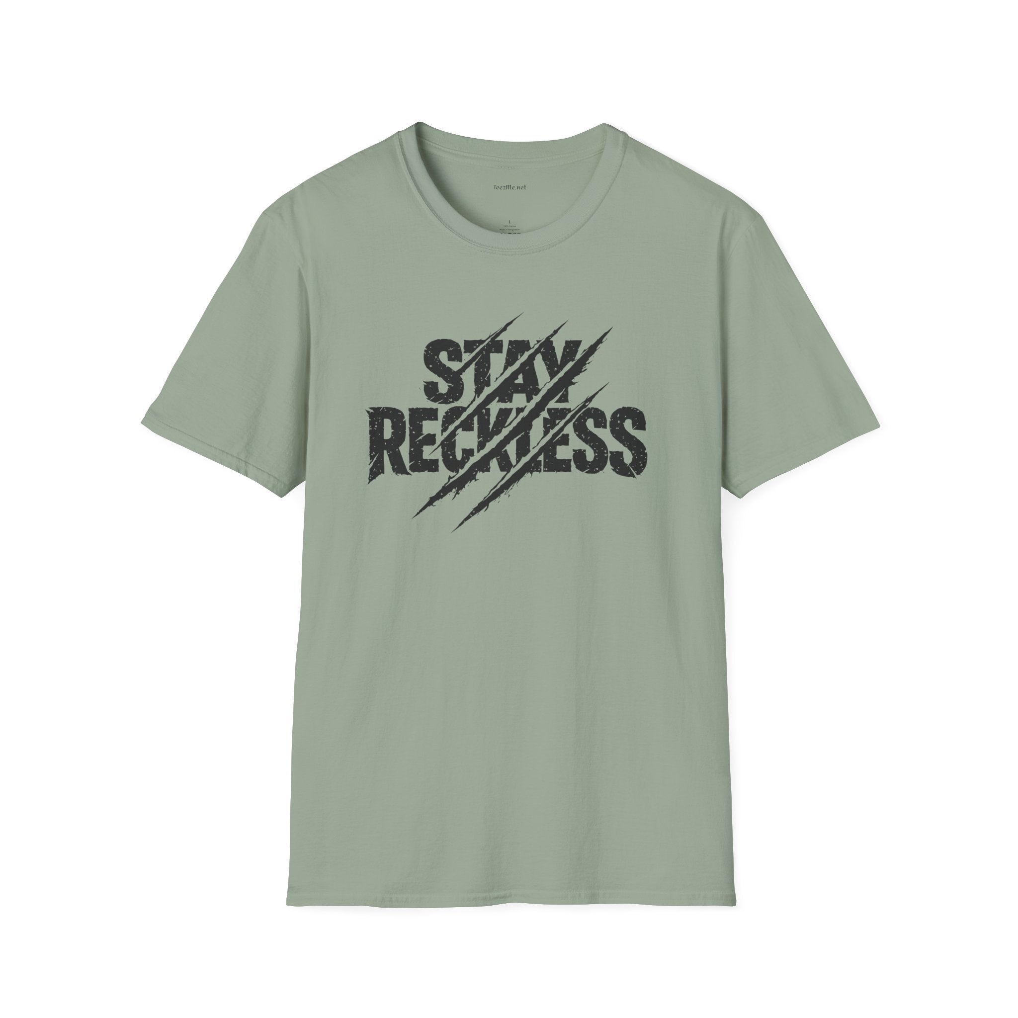 Stay Reckless T-Shirt — Distressed Claw-Mark Graphic Tee