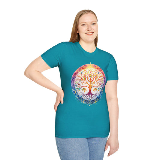 Mandala Tree - Unisex Softstyle T-Shirt 100% Cotton Graphic