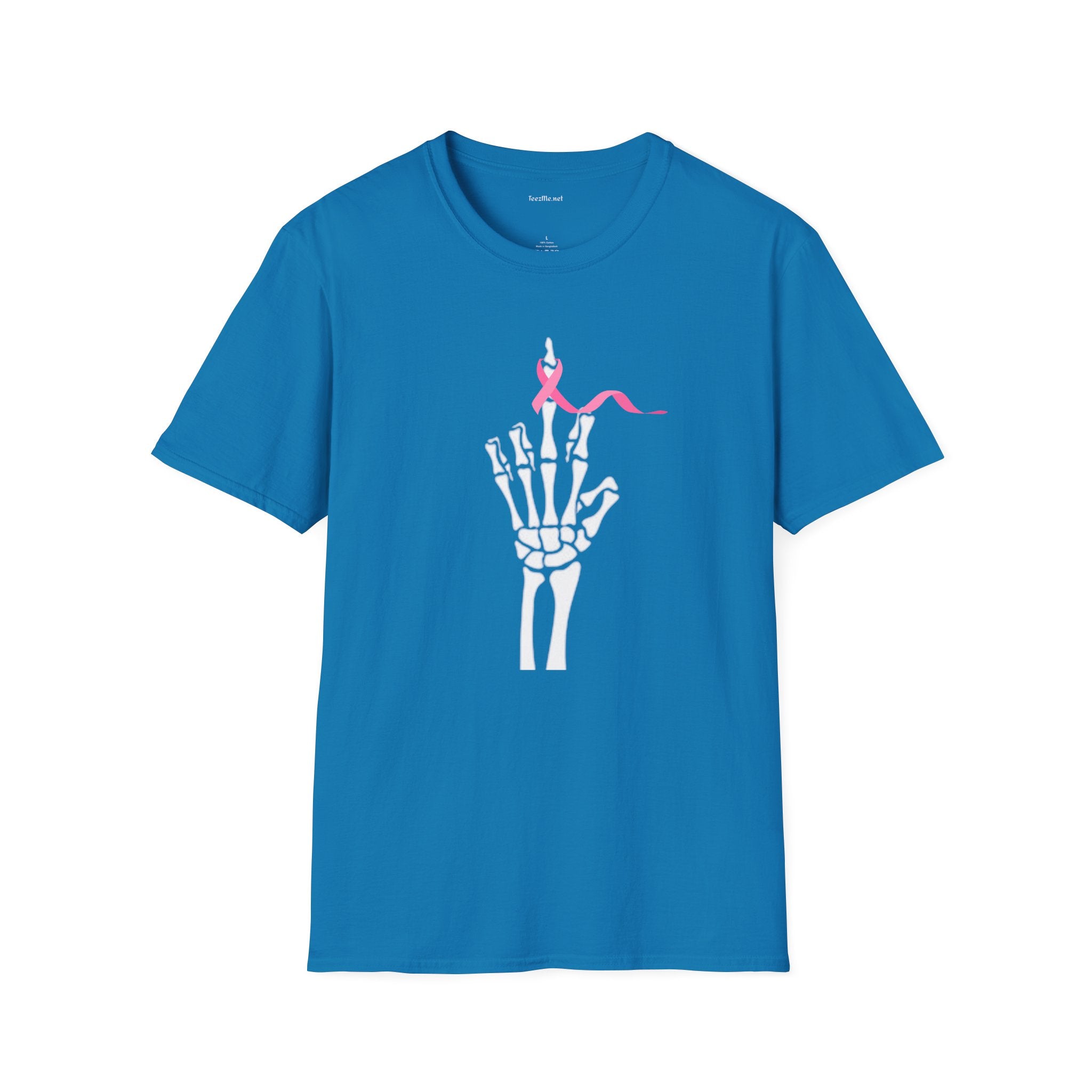 Give Cancer the bird - Unisex Softstyle T-Shirt 100% Cotton Graphic