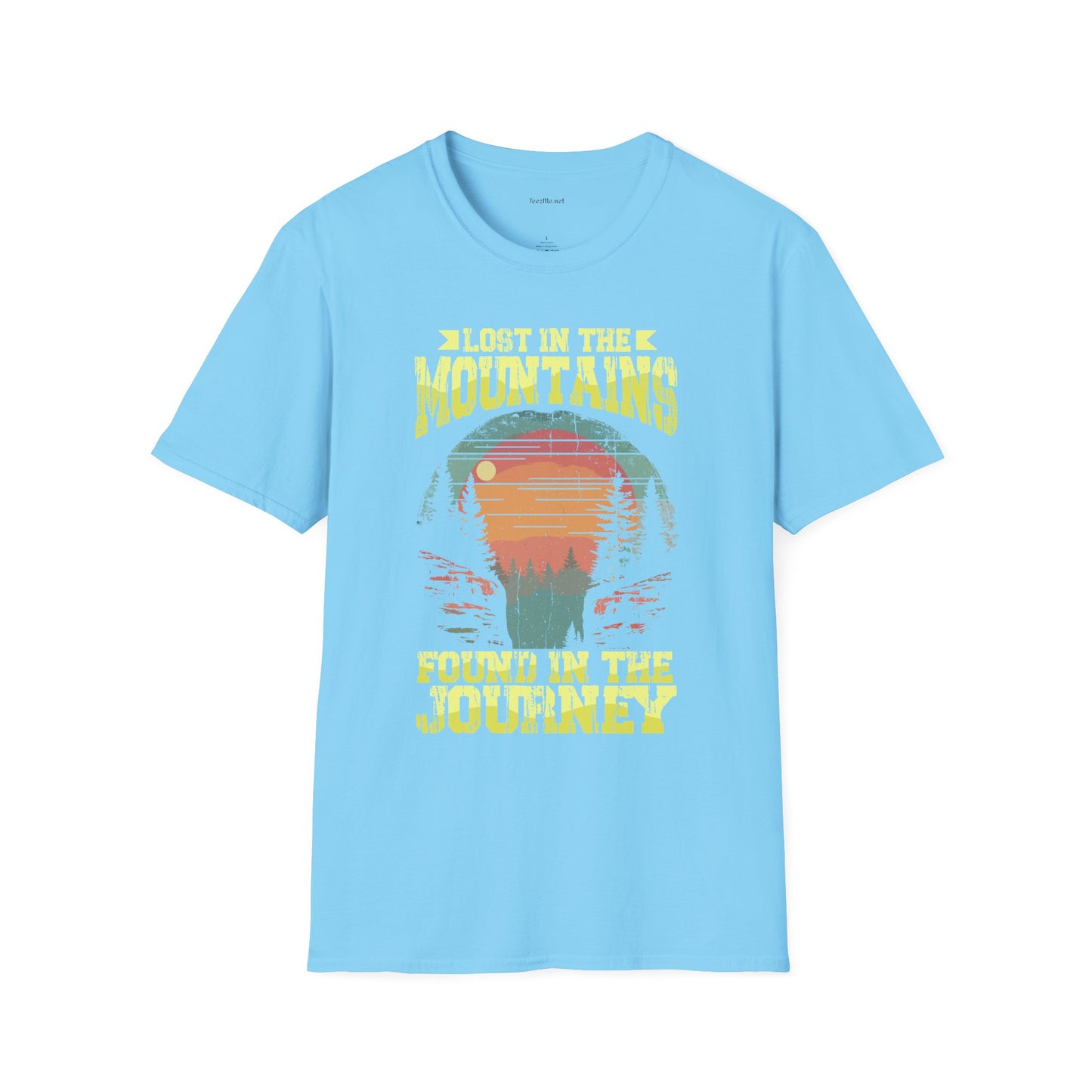 Lost in the Mountain - Unisex Softstyle T-Shirt 100% Cotton Graphic