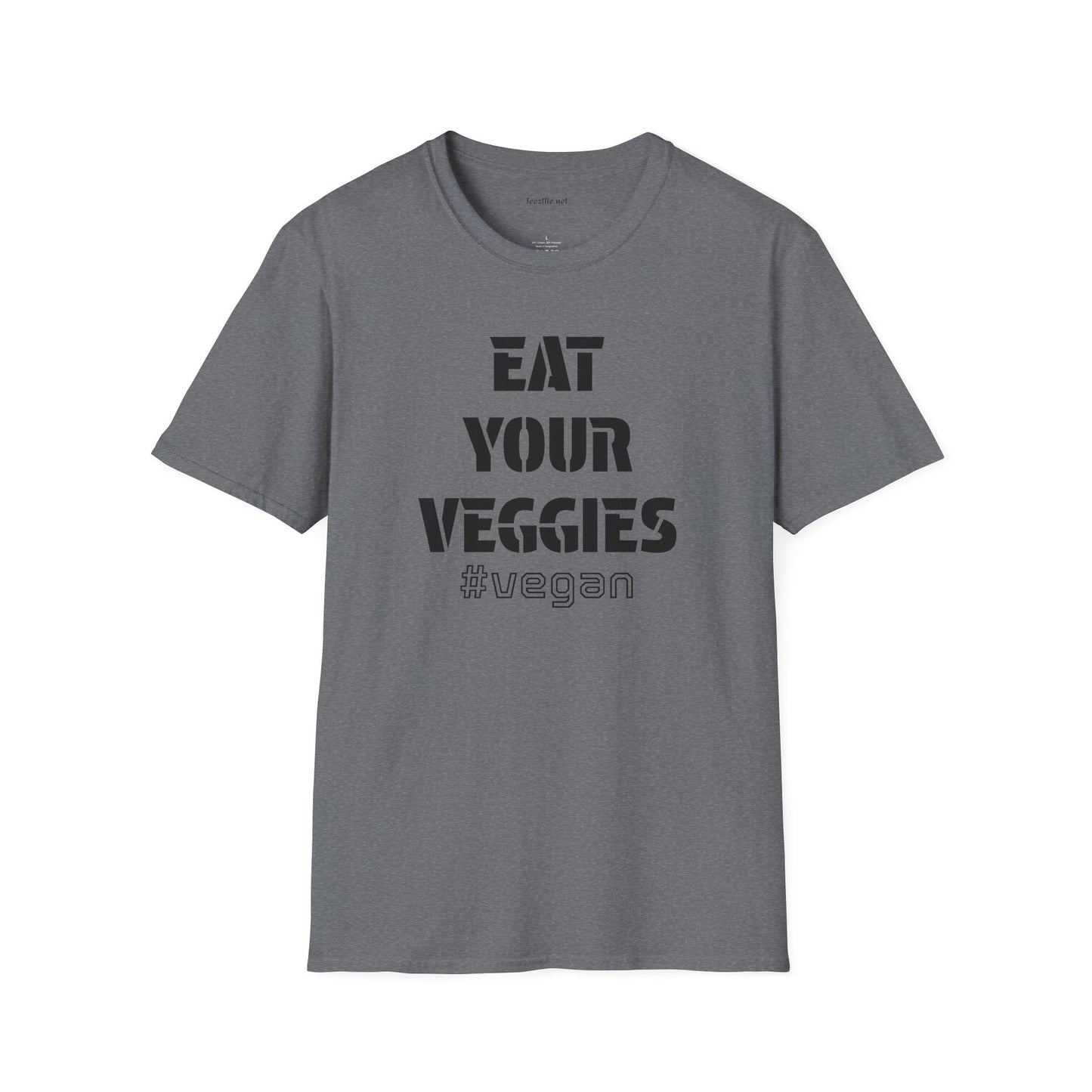 Eat Your Veggies #vegan Unisex Softstyle T-Shirt 100% Cotton Graphic