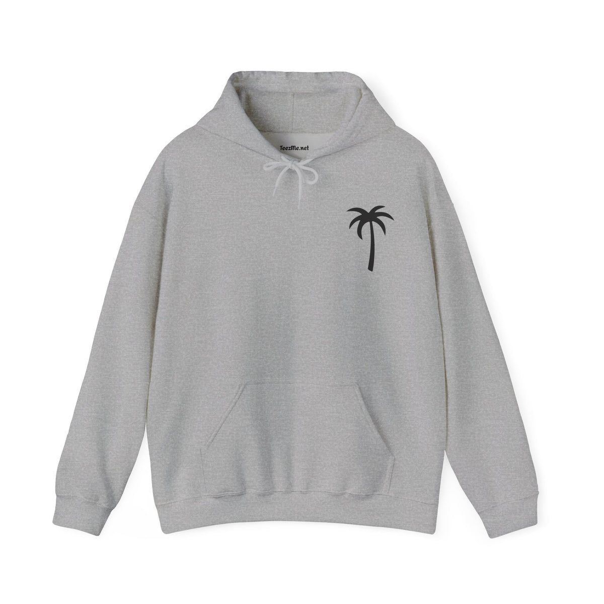 Salty Palm Hoodie — Coastal Script Beach Sweatshirt