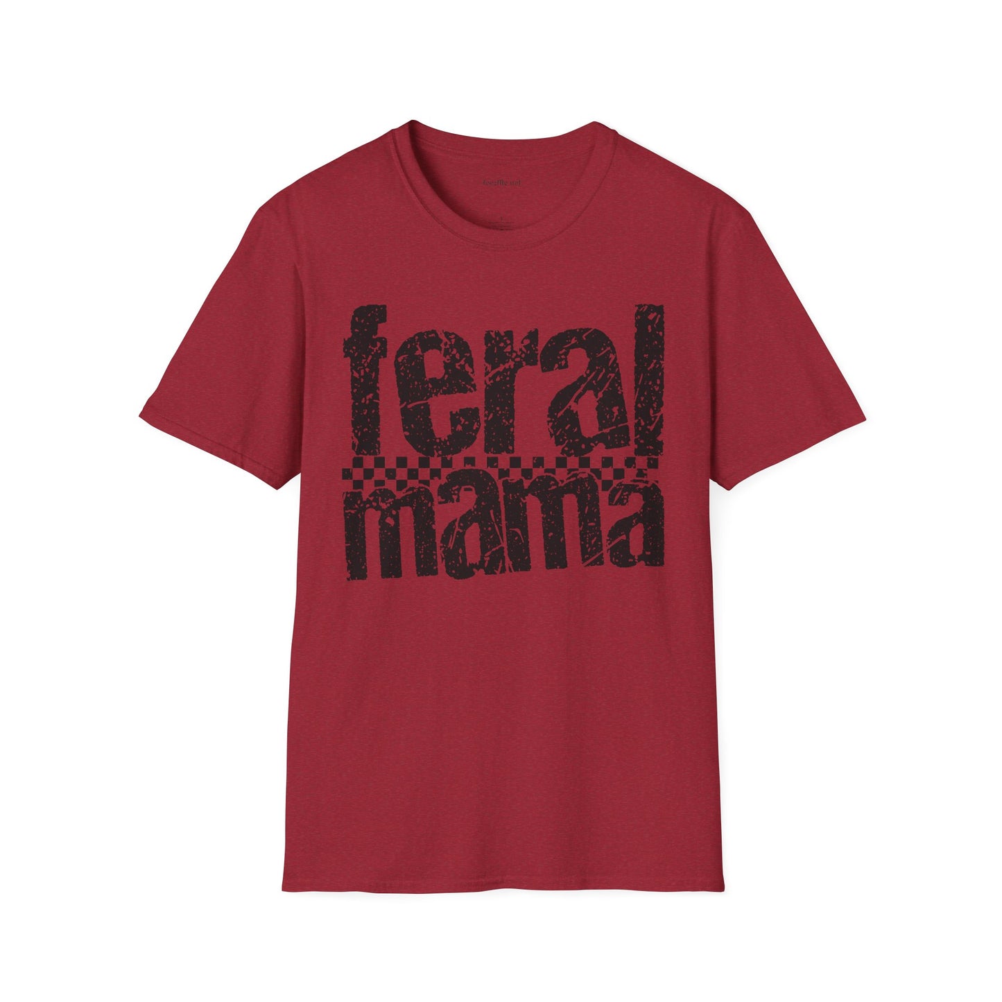Feral Mama 01 Unisex SoftStyle T-Shirt 100% Cotton Graphic