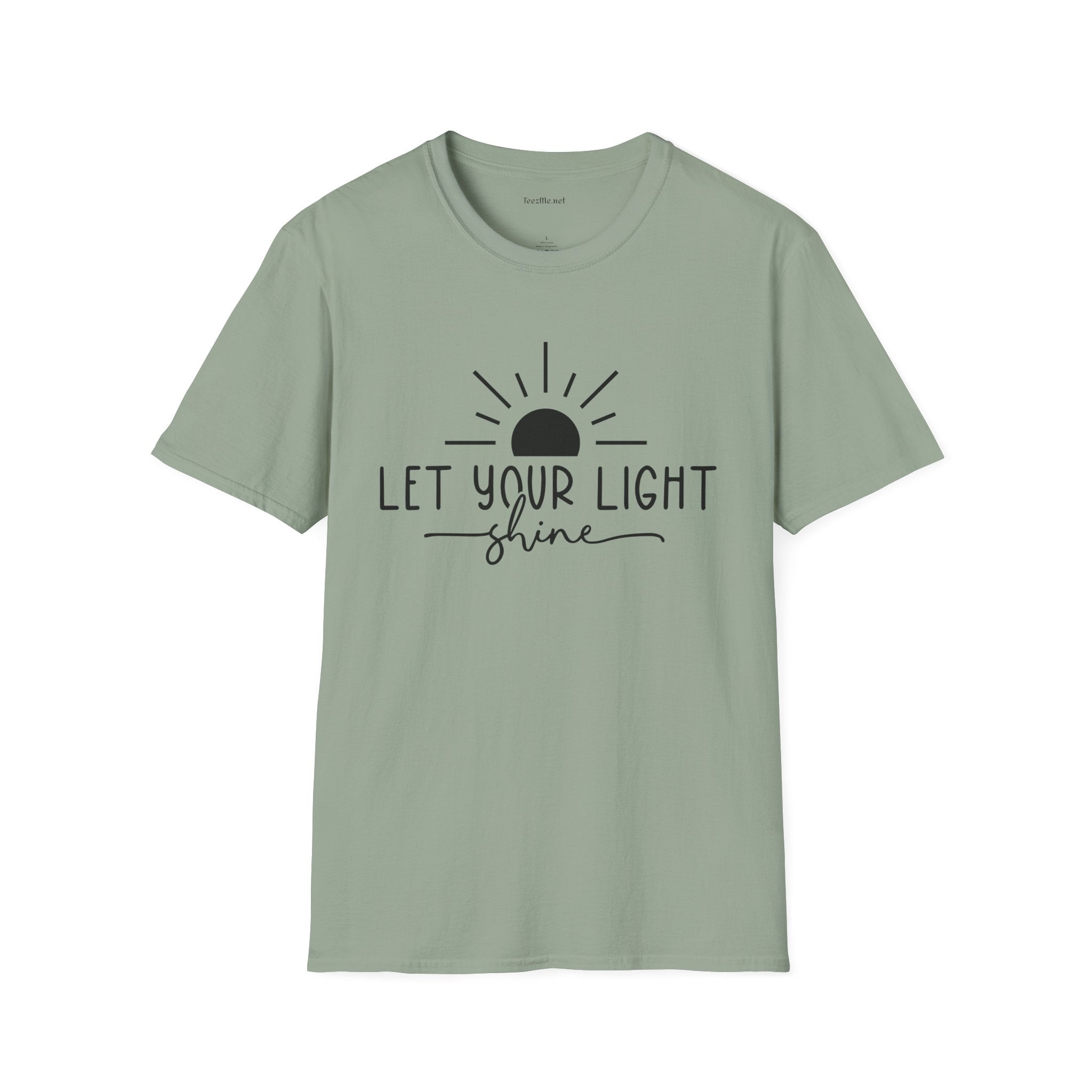 Let Your Light Shine Unisex SoftStyle T-Shirt 100% Cotton Graphic
