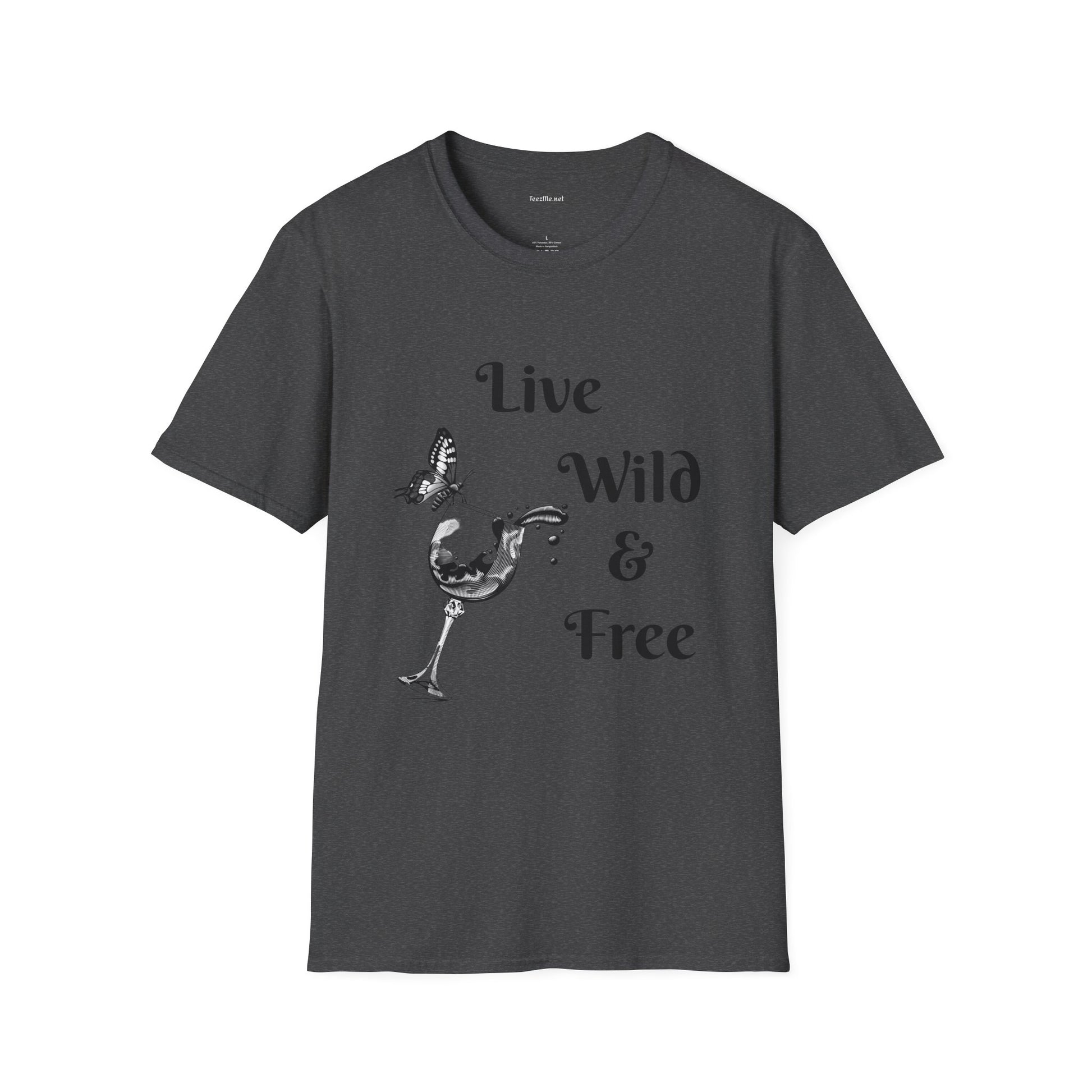 Live Wild & Free -  Unisex Softstyle T-Shirt 100% Cotton Graphic
