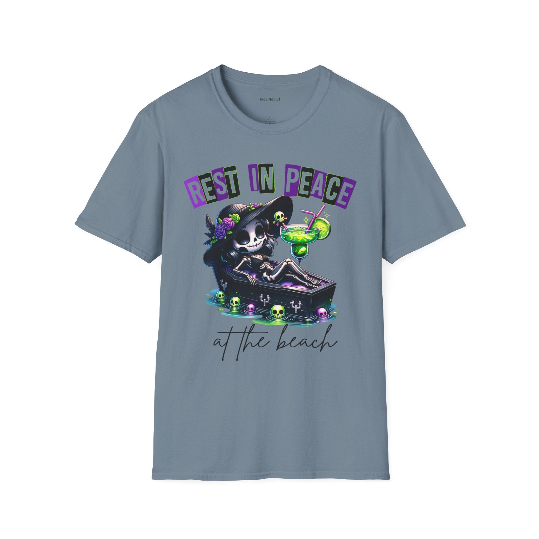 RIP at the beach Unisex Softstyle T-Shirt 100% Cotton Graphic