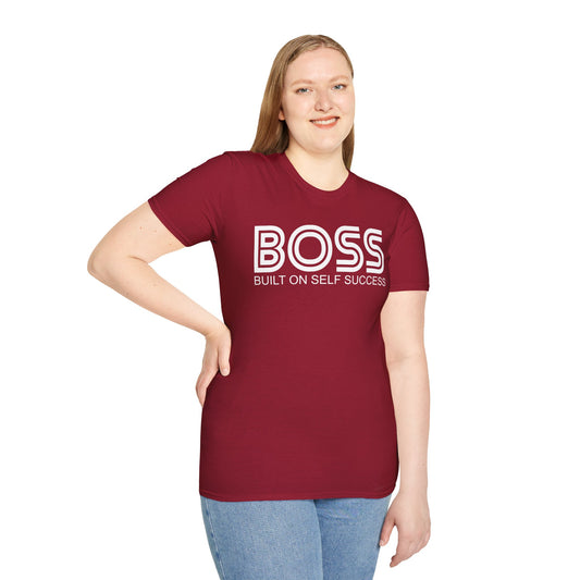 BOSS Built On Self Success Unisex Softstyle T-Shirt 100% Cotton Graphic