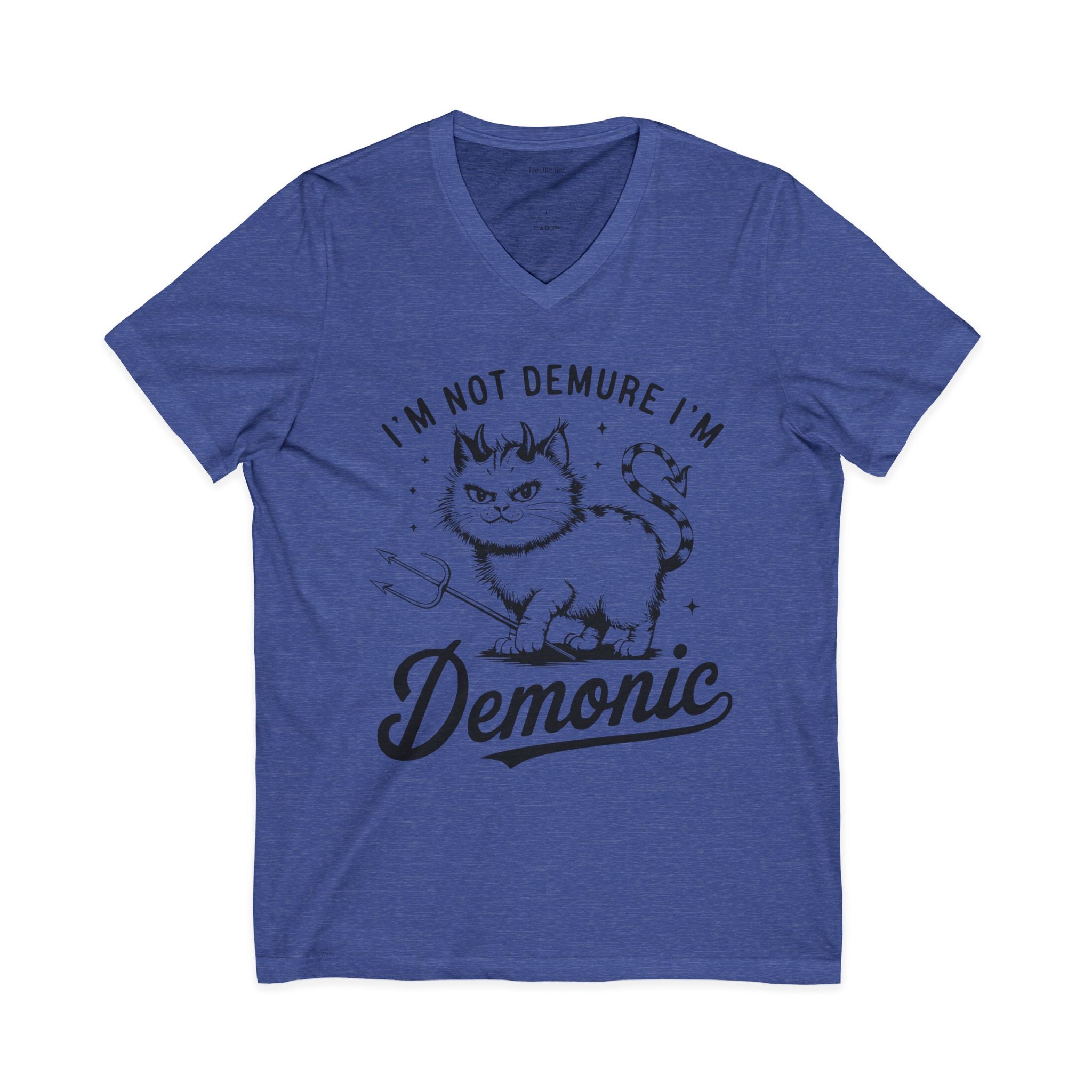 I'm Not Demure Unisex Jersey Short Sleeve V-Neck Tee
