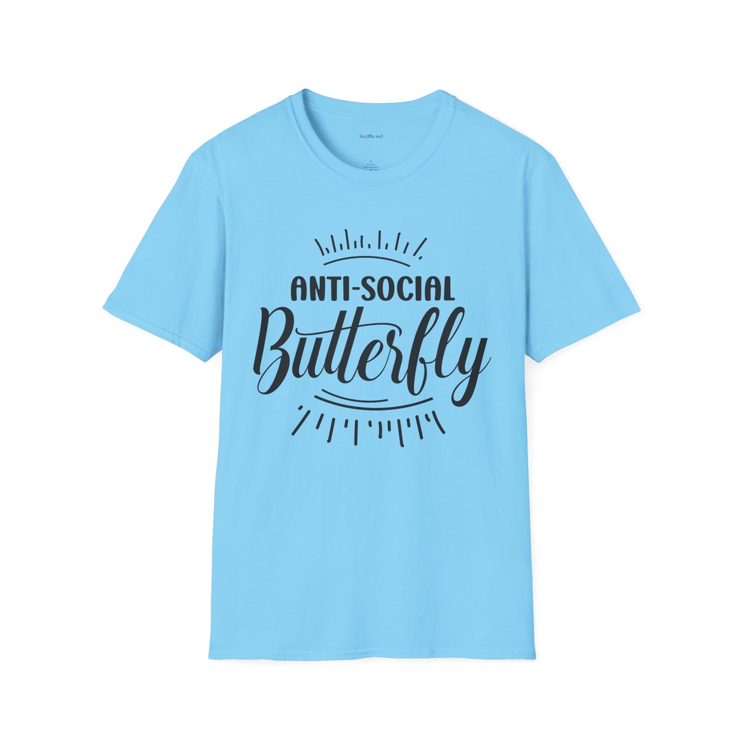 Anti-social Butterfly - Unisex Softstyle T-Shirt 100% Cotton Graphic