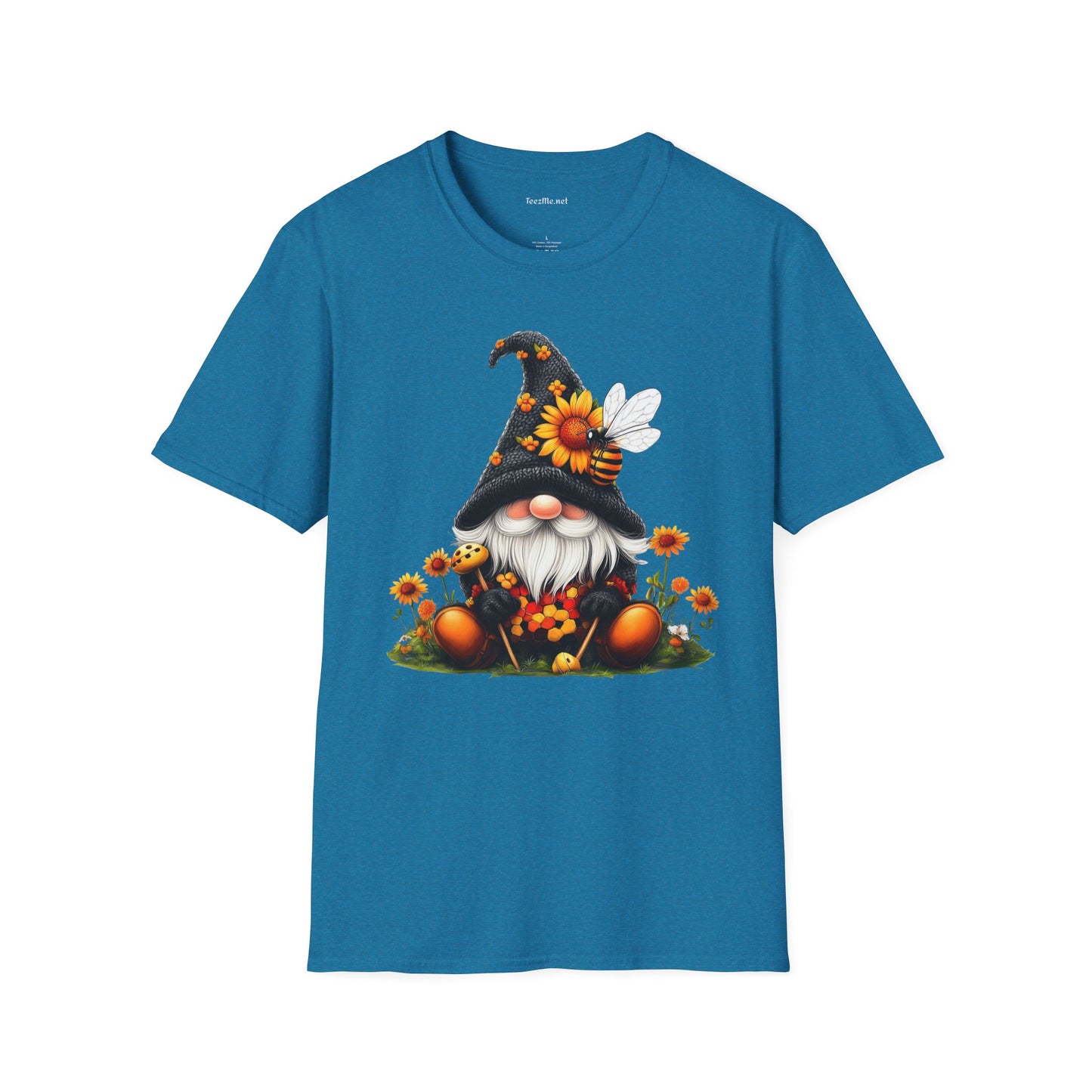 Honey Bee Gnome 03 Unisex Softstyle T-Shirt 100% Cotton Graphic