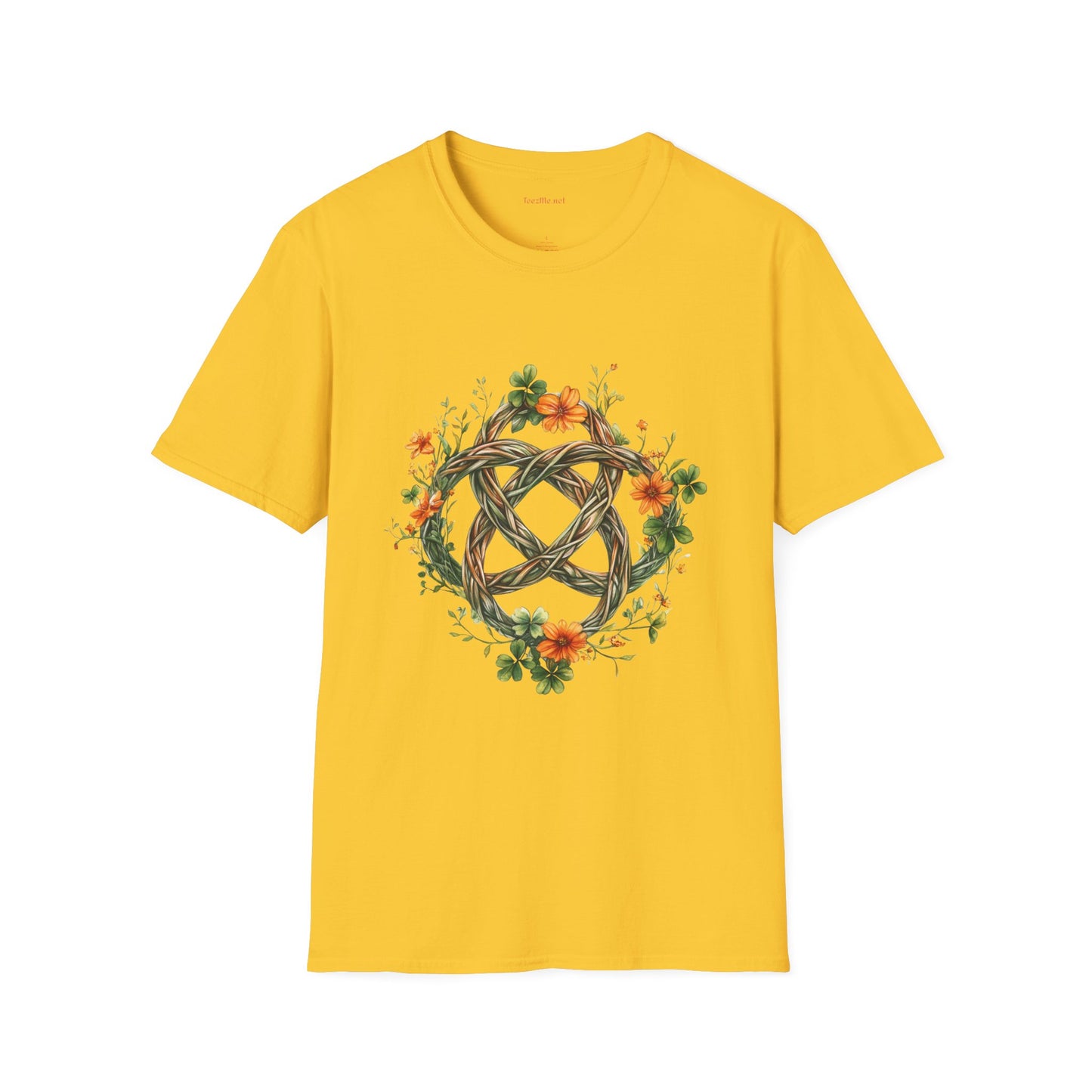 Floral Witches Knot Unisex SoftStyle T-Shirt 100% Cotton Graphic