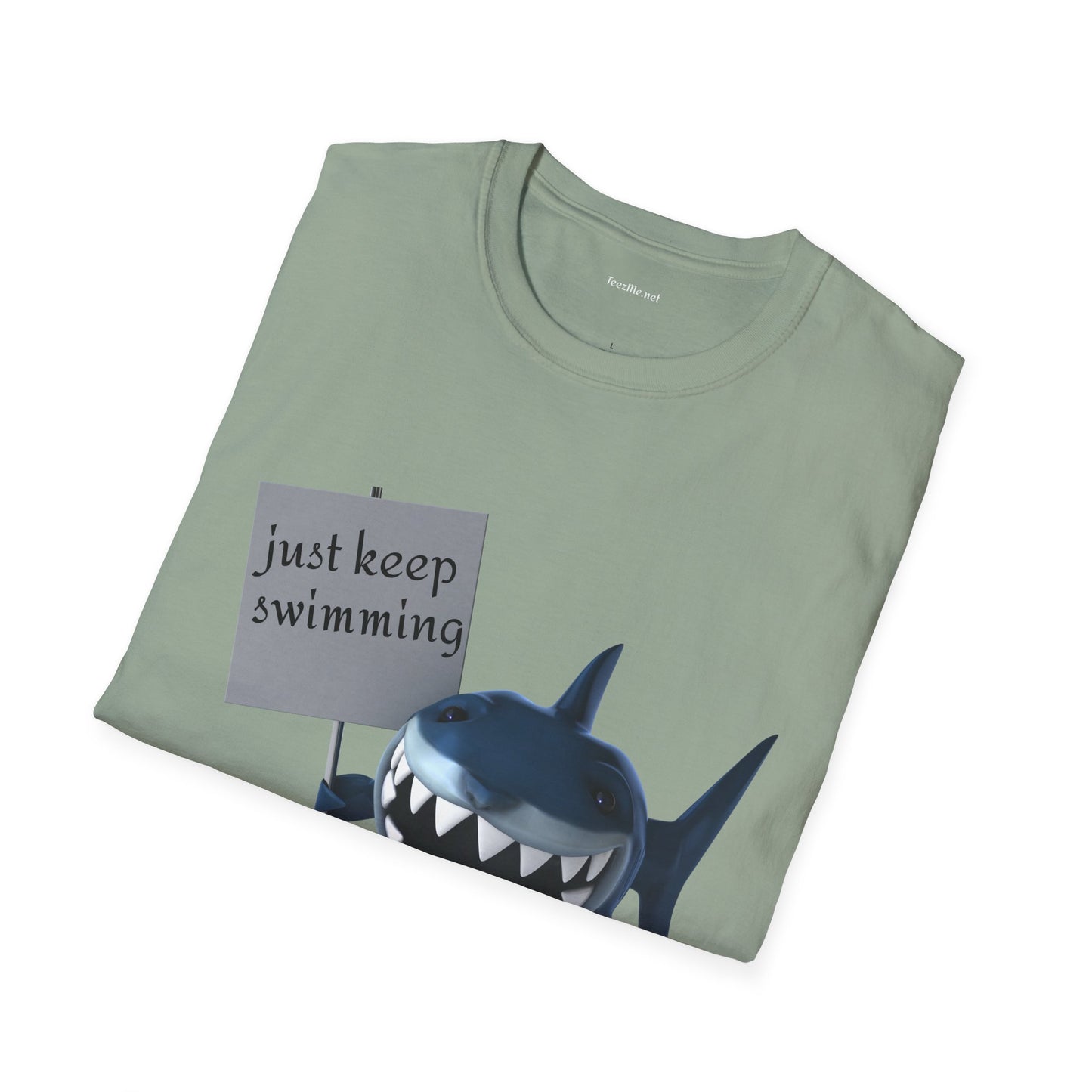 Just keep swimming - Unisex Softstyle T-Shirt 100% Cotton Graphic