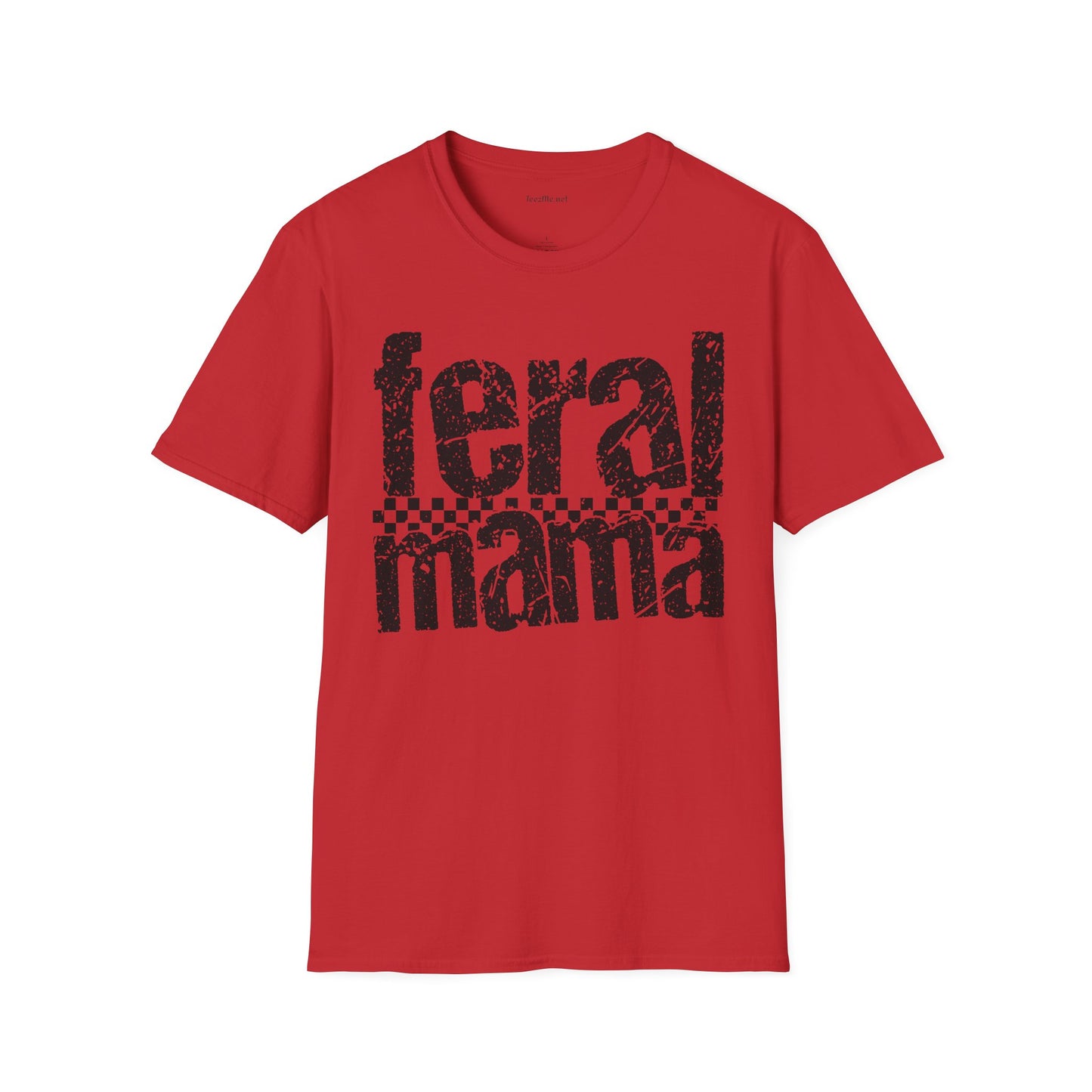Feral Mama 01 Unisex SoftStyle T-Shirt 100% Cotton Graphic