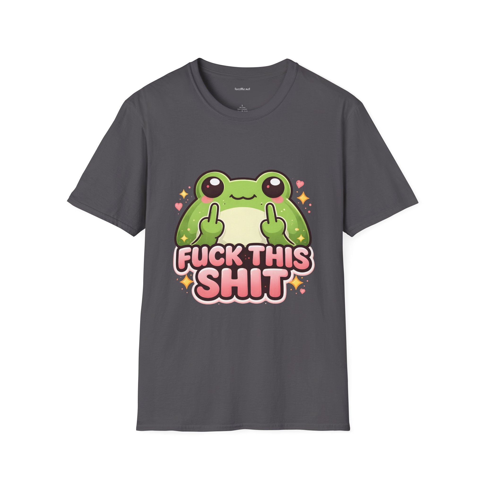 Cute Frog Middle Finger T-Shirt — “Fuck This Shit” Graphic Tee