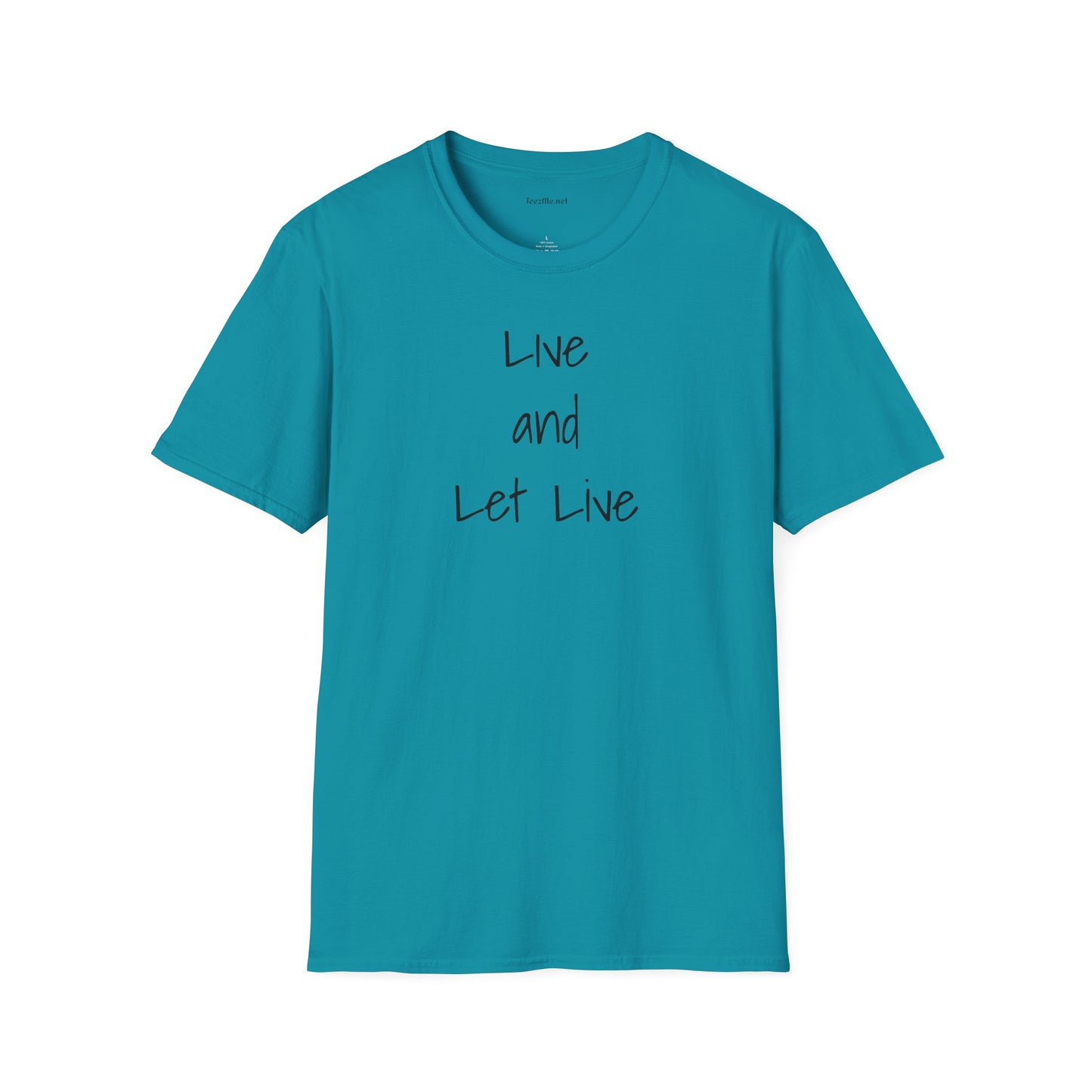 Live and Let Live - Unisex Softstyle T-Shirt 100% Cotton Graphic