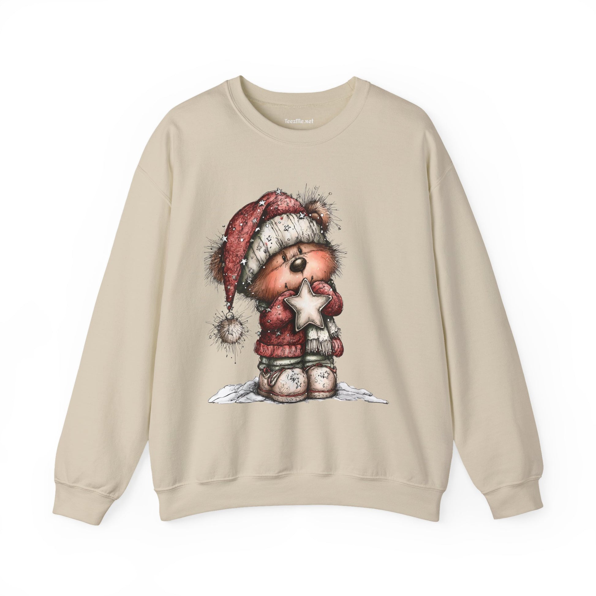 Whimsical Christmas Bear Unisex Heavy Blend™ Crewneck Sweatshirt