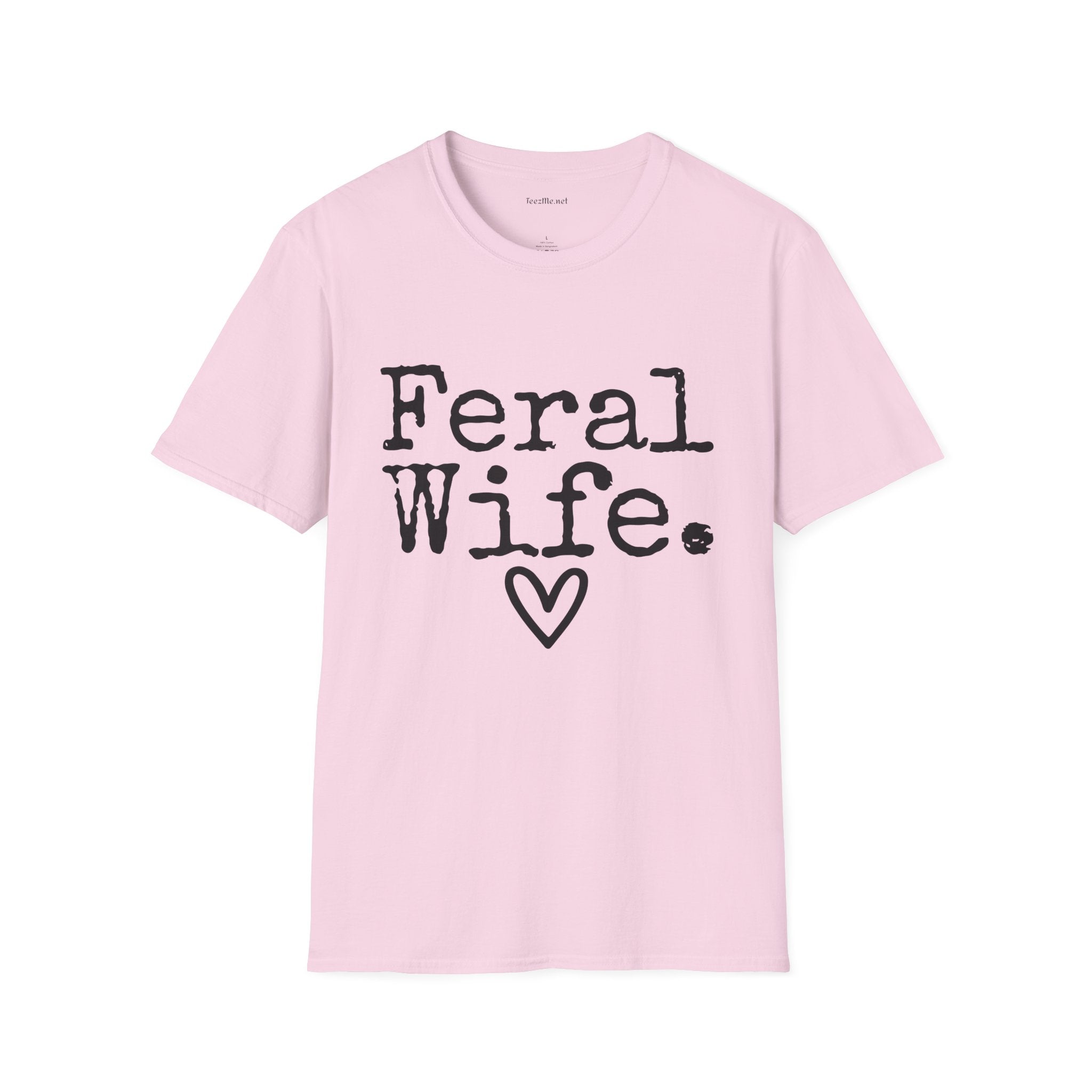 Feral Wife (black) Unisex Softstyle T-Shirt 100% Cotton Graphic