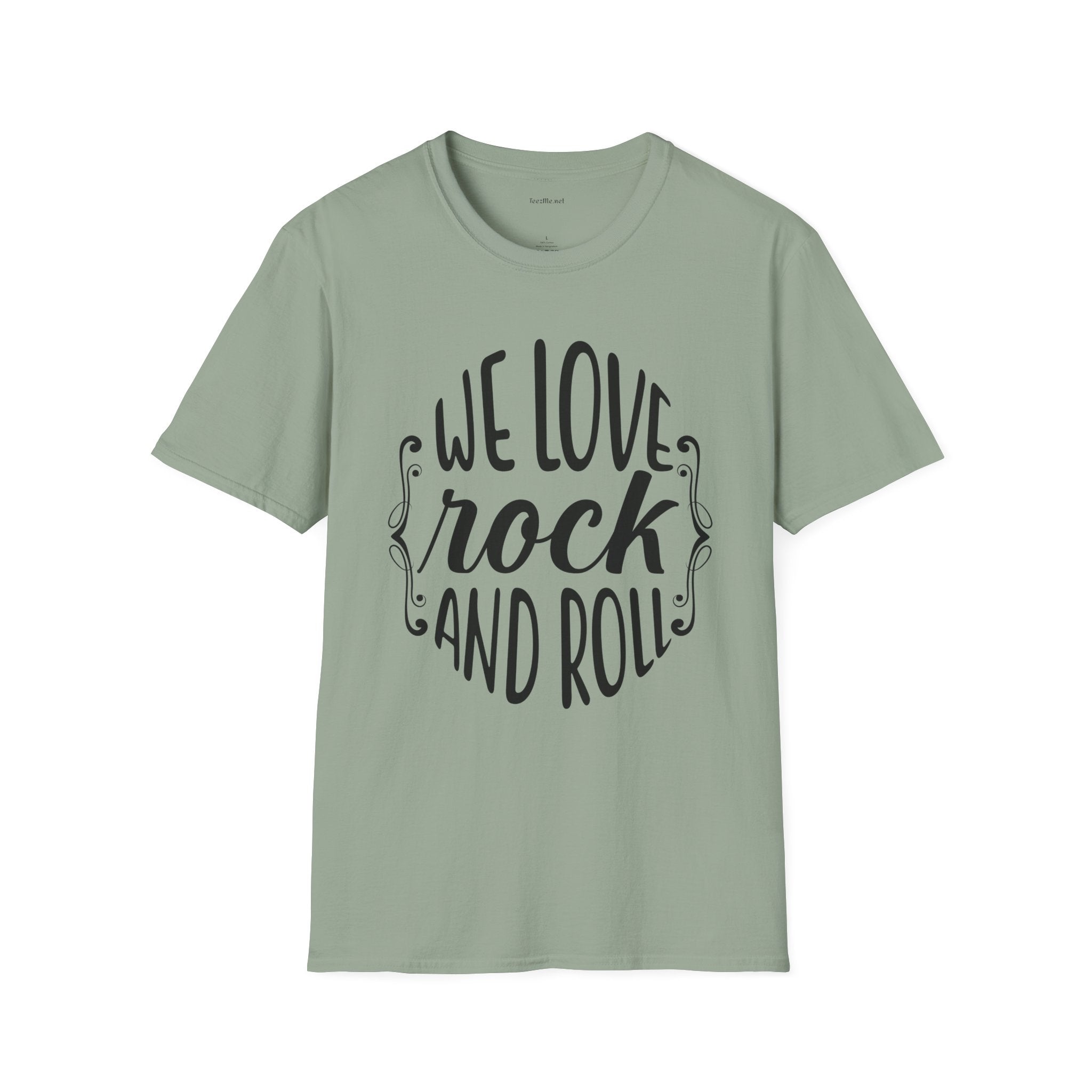 We Love Rock and Roll  - Unisex Softstyle T-Shirt 100% Cotton Graphic