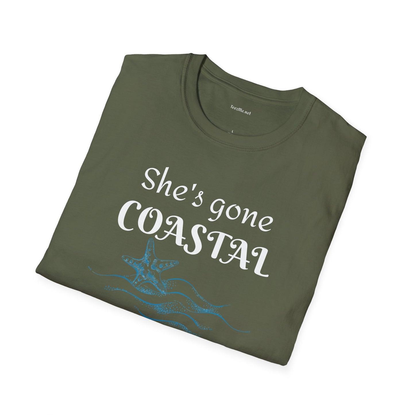 She's gone COASTAL - Unisex Softstyle T-Shirt 100% Cotton Graphic
