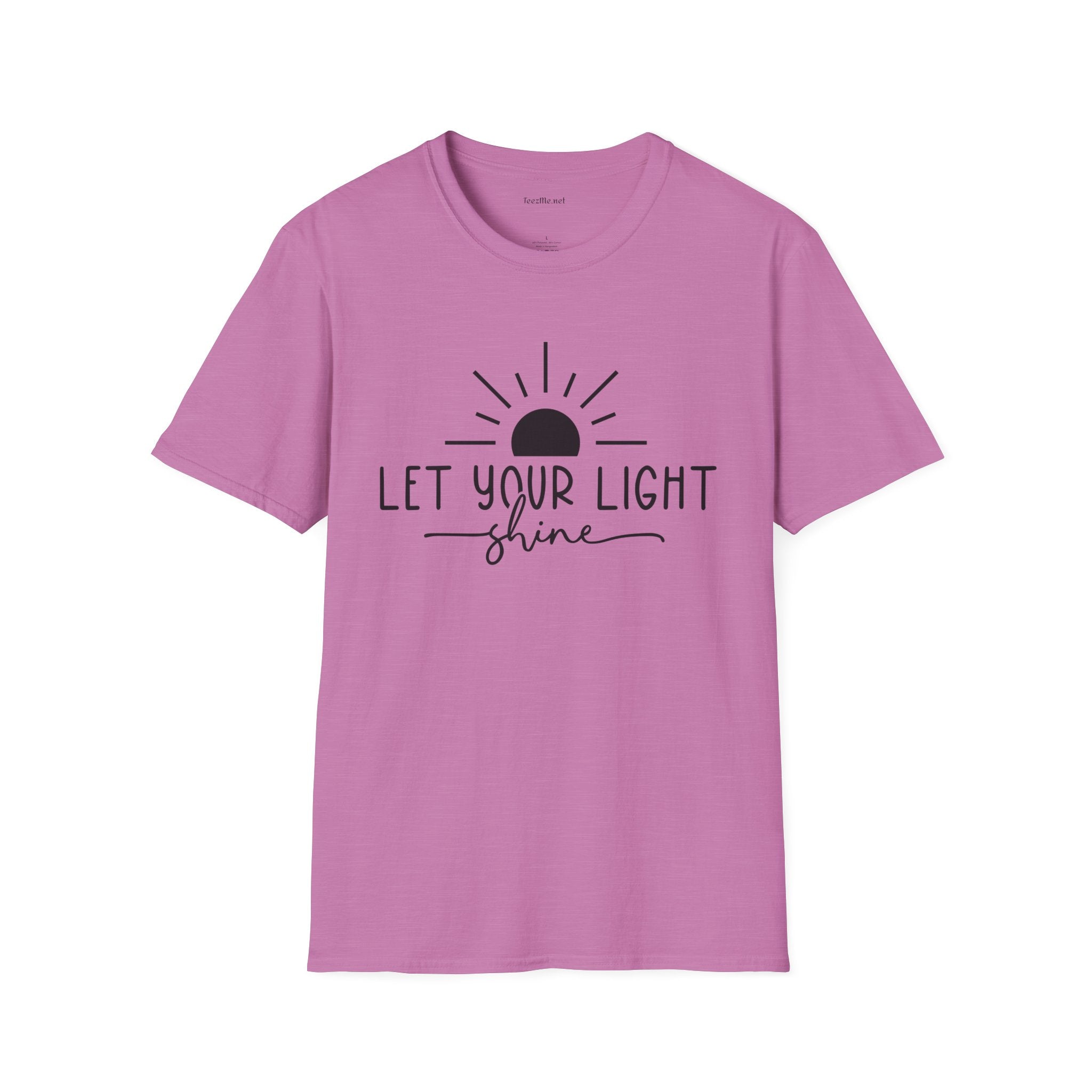Let Your Light Shine Unisex SoftStyle T-Shirt 100% Cotton Graphic