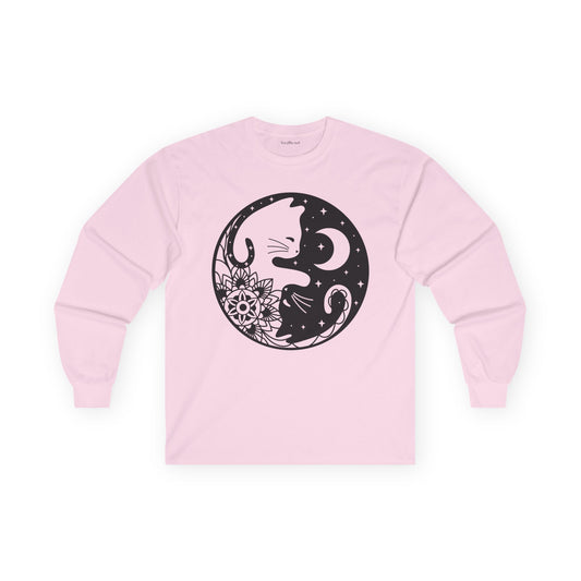 Yin Yang Cat02 Unisex Ultra Cotton Long Sleeve Tee