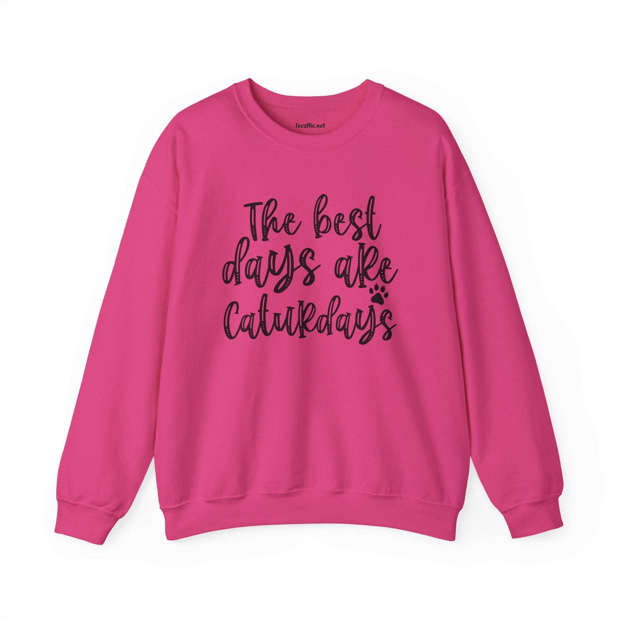 The best days are Caturdays Unisex Heavy Blend™ Crewneck Sweatshirt Graphic
