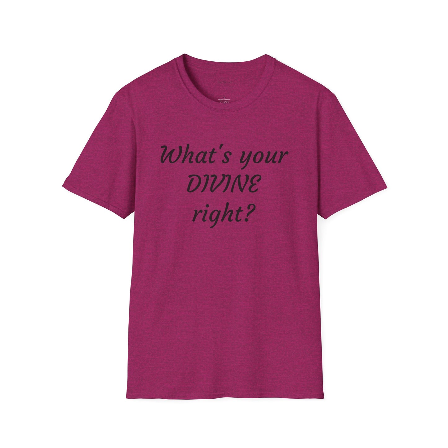 What's your DIVINE right? - Unisex Softstyle T-Shirt 100% Cotton Graphic