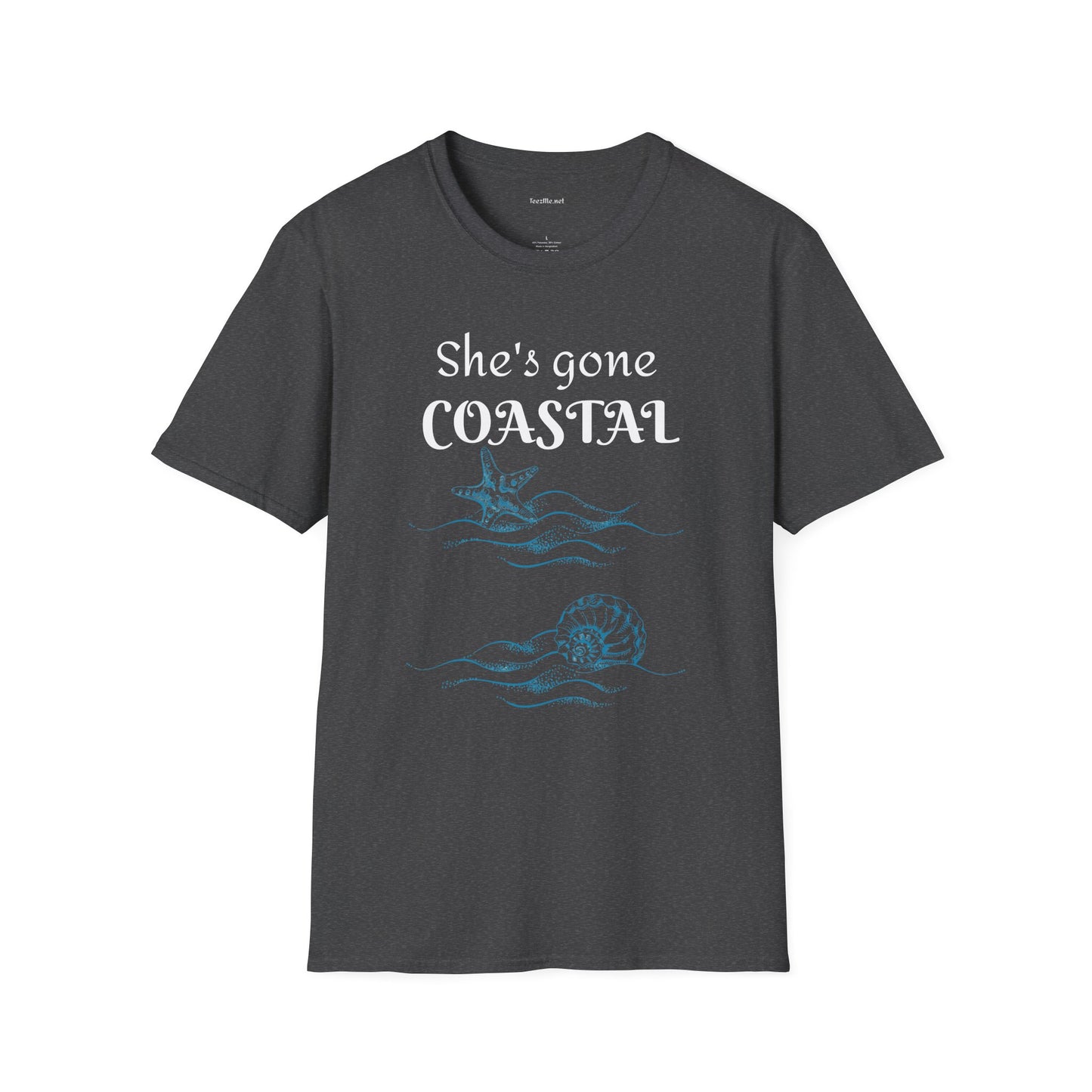 She's gone COASTAL - Unisex Softstyle T-Shirt 100% Cotton Graphic