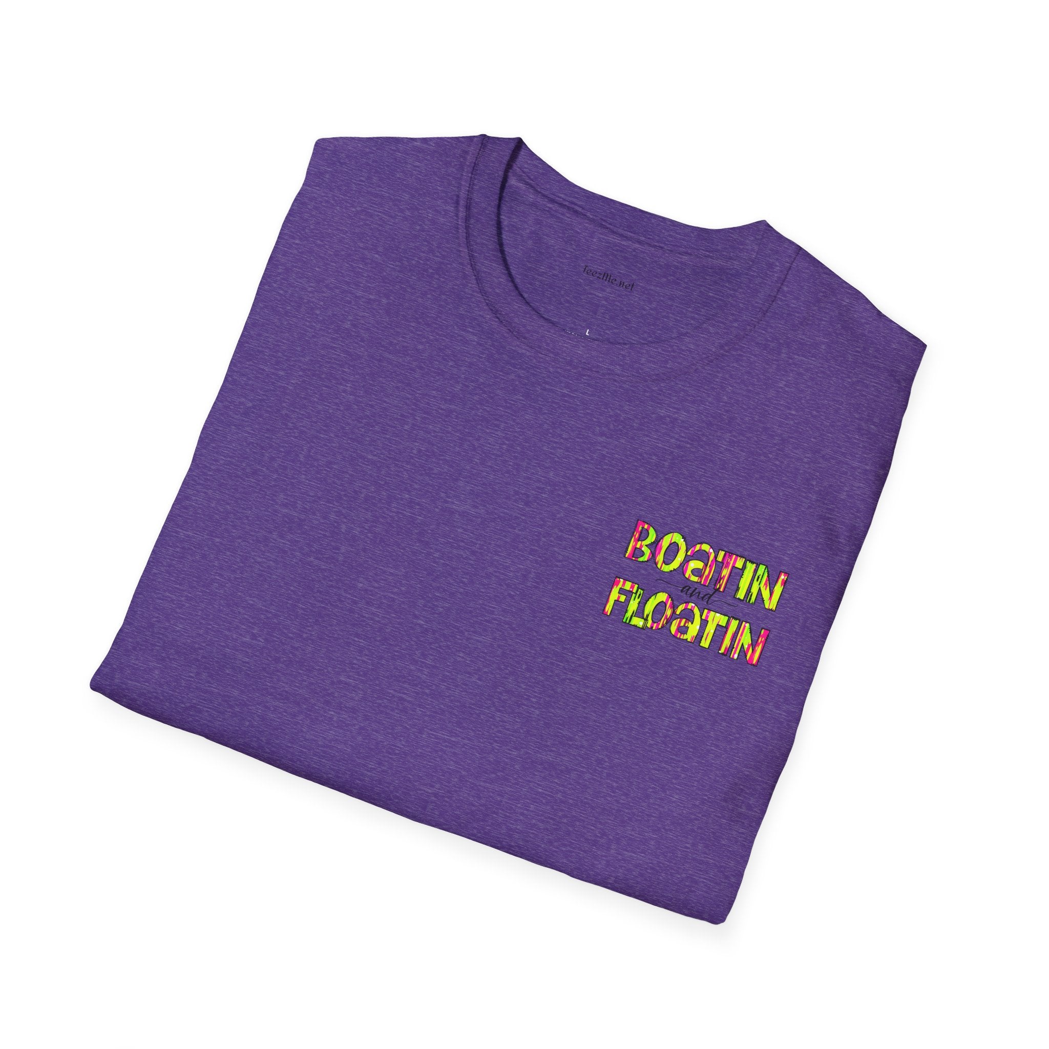 Boatin and Floatin (pocket size) - Unisex Softstyle T-Shirt 100% Cotton Graphic