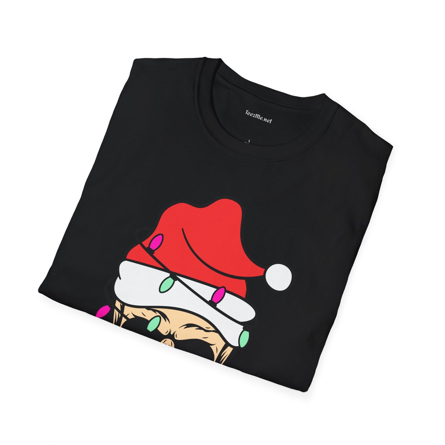 Skeleton Santa Unisex Softstyle T-Shirt 100% Cotton Graphic