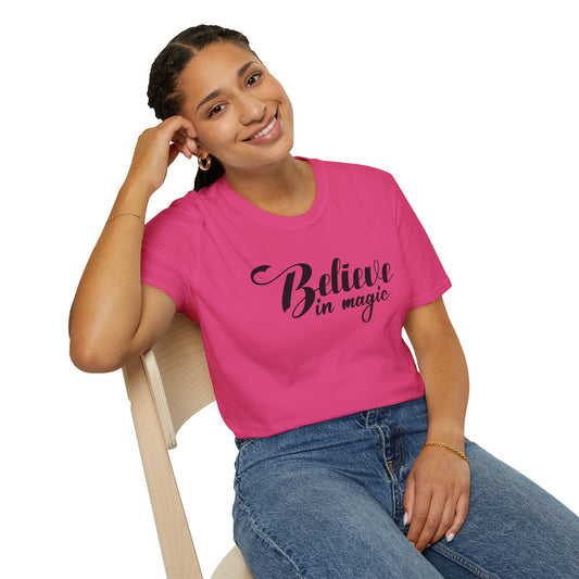 Believe in Magic Unisex Softstyle T-Shirt 100% Cotton Graphic