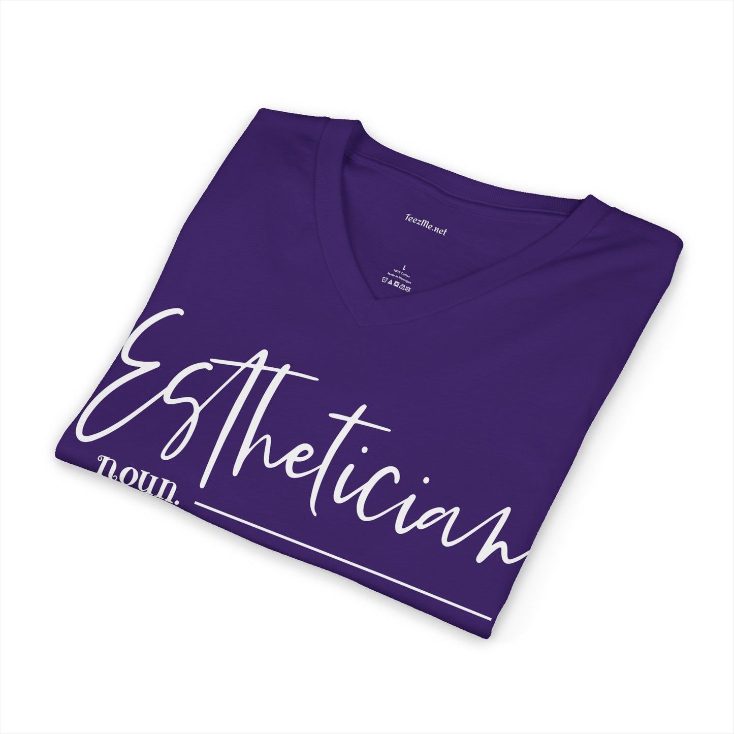 Esthetician (definition) Unisex Jersey Short Sleeve V-Neck Tee
