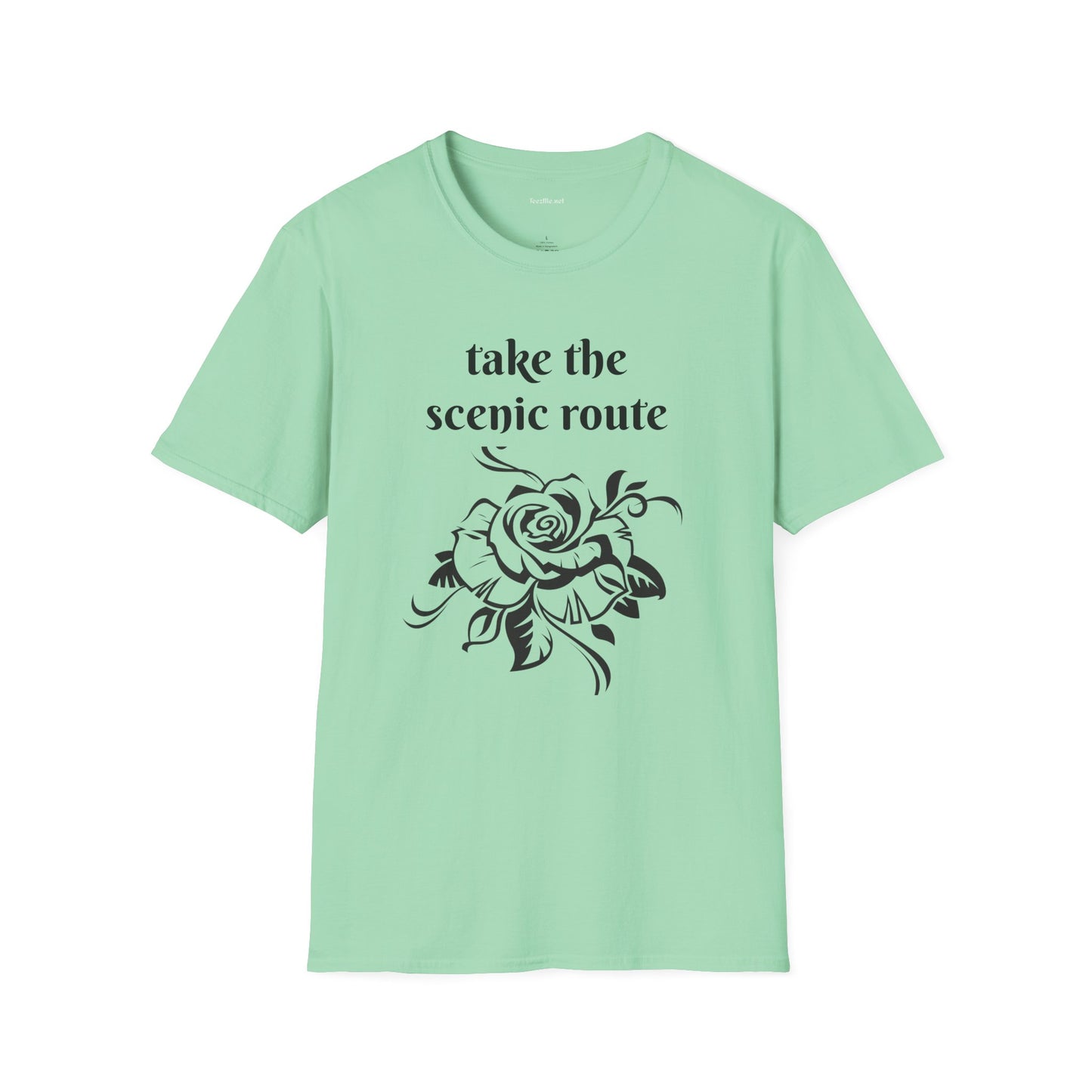 Take the scenic route- Unisex Softstyle T-Shirt 100% Cotton Graphic