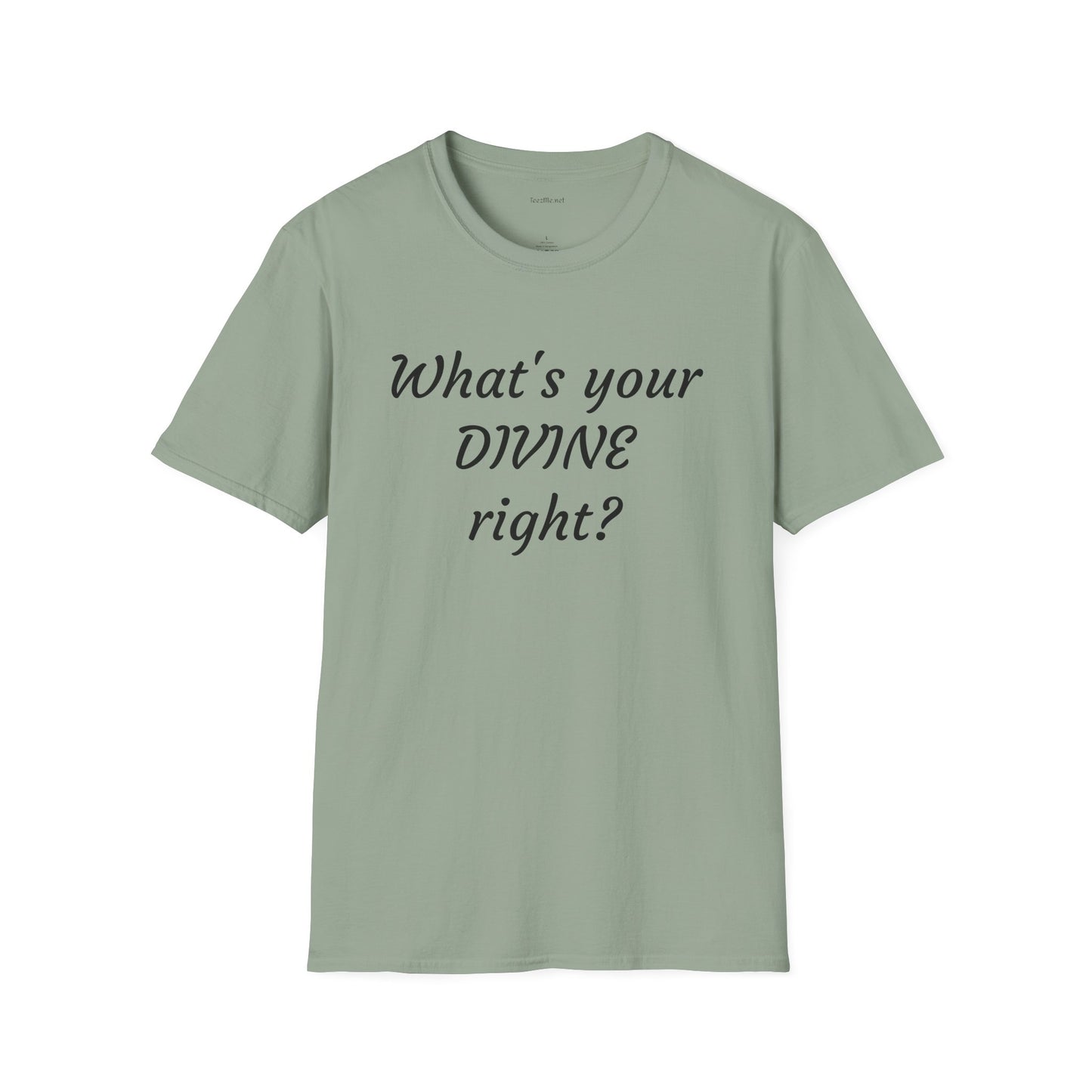 What's your DIVINE right? - Unisex Softstyle T-Shirt 100% Cotton Graphic