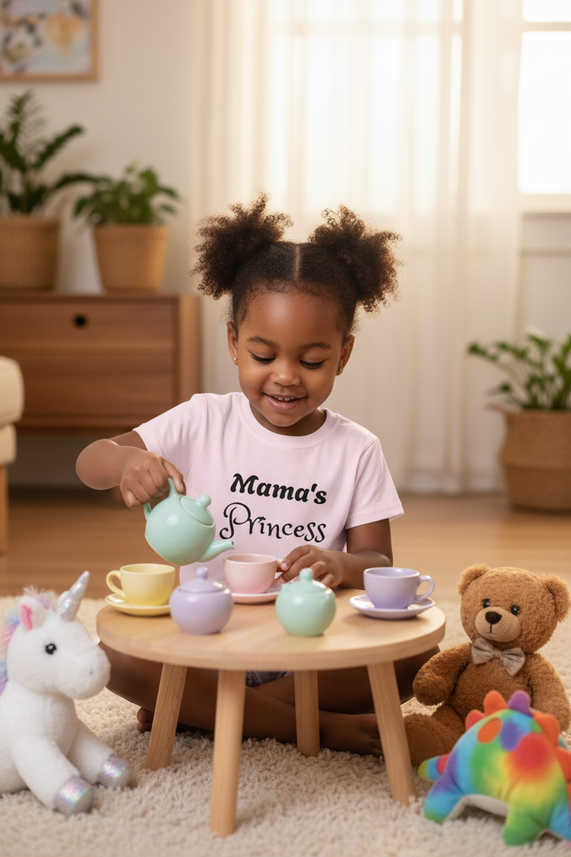 Mama's Princess- Kids Softstyle Tee Children