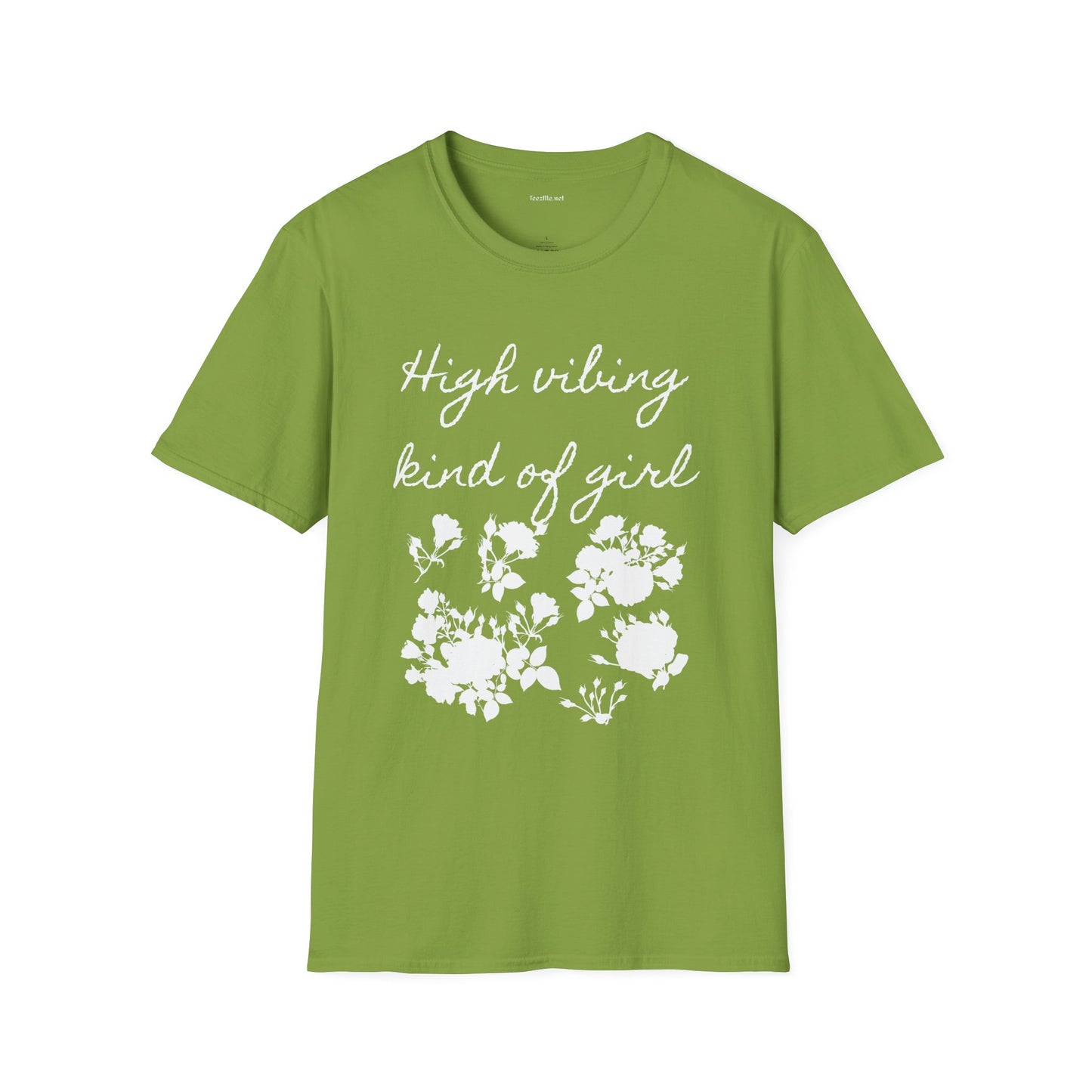High vibing kind of girl - Unisex Softstyle T-Shirt 100% Cotton Graphic
