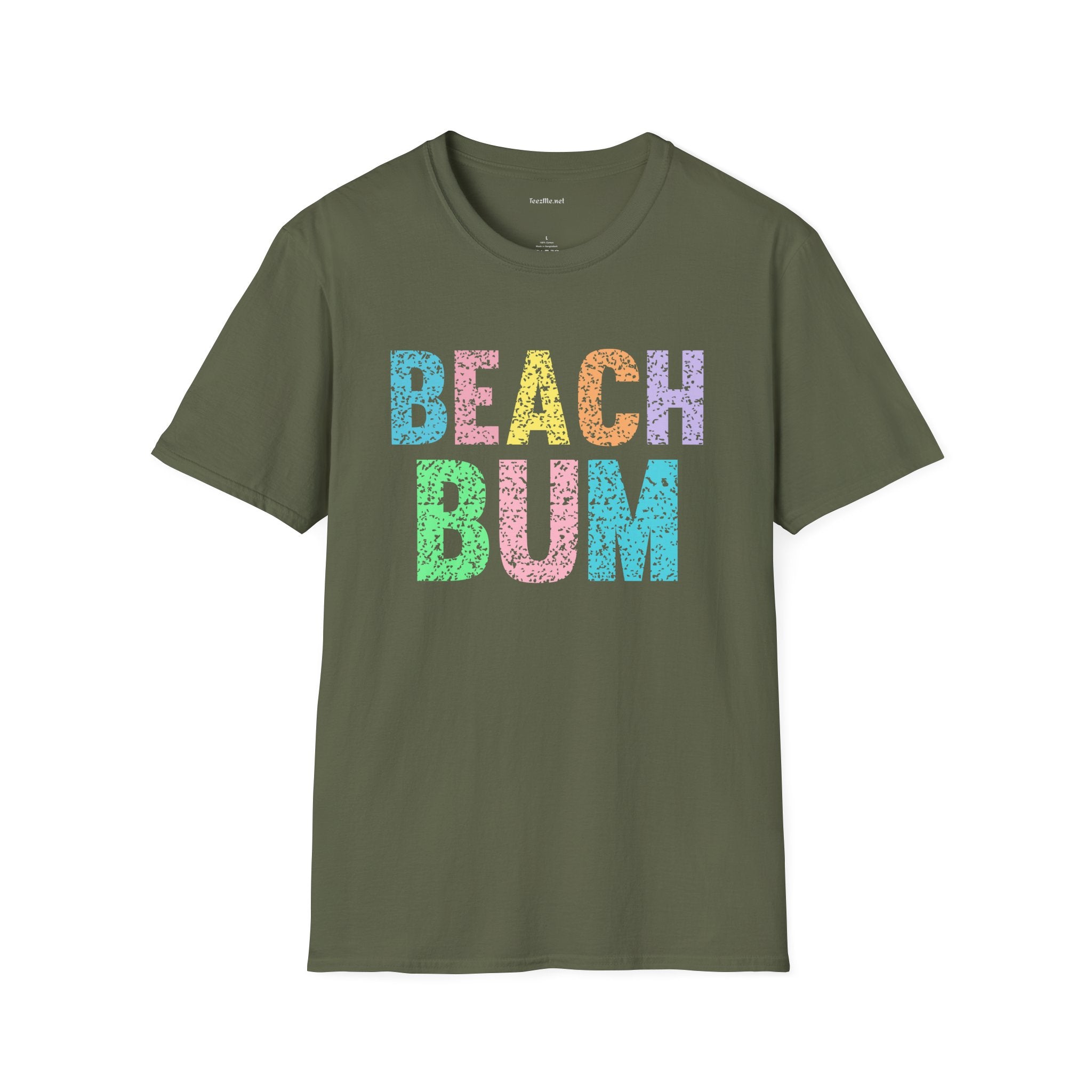 Beach Bum - Unisex Softstyle T-Shirt 100% Cotton Graphic